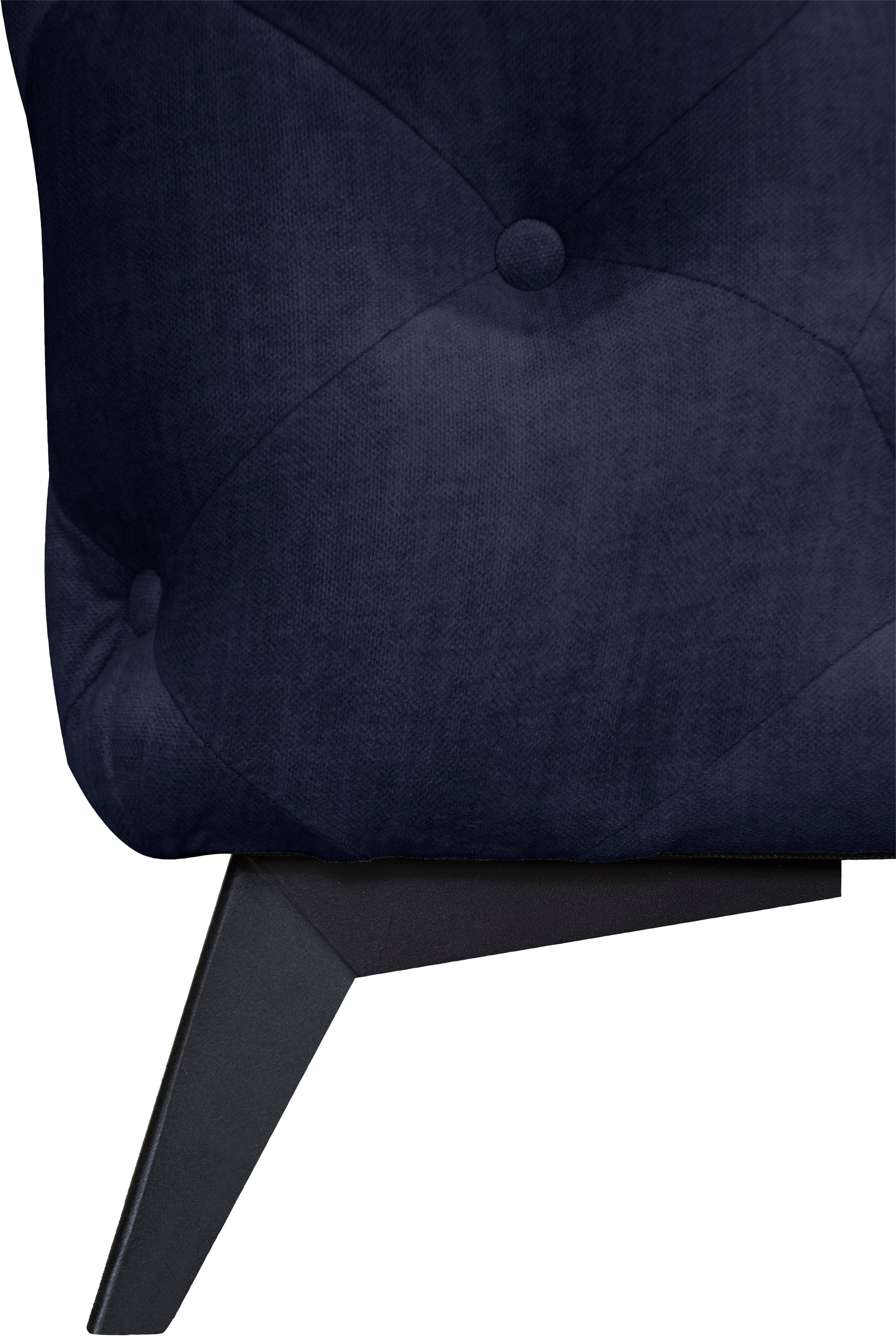 Leonique Chesterfield-Sofa »Ecksofa GLYNIS L-Form mit Wellenunterfederung, Maße B/T/H 323/264/75cm«, aufwändige Knopfheftung, moderne Chesterfield Optik, Fußfarbe wählbar