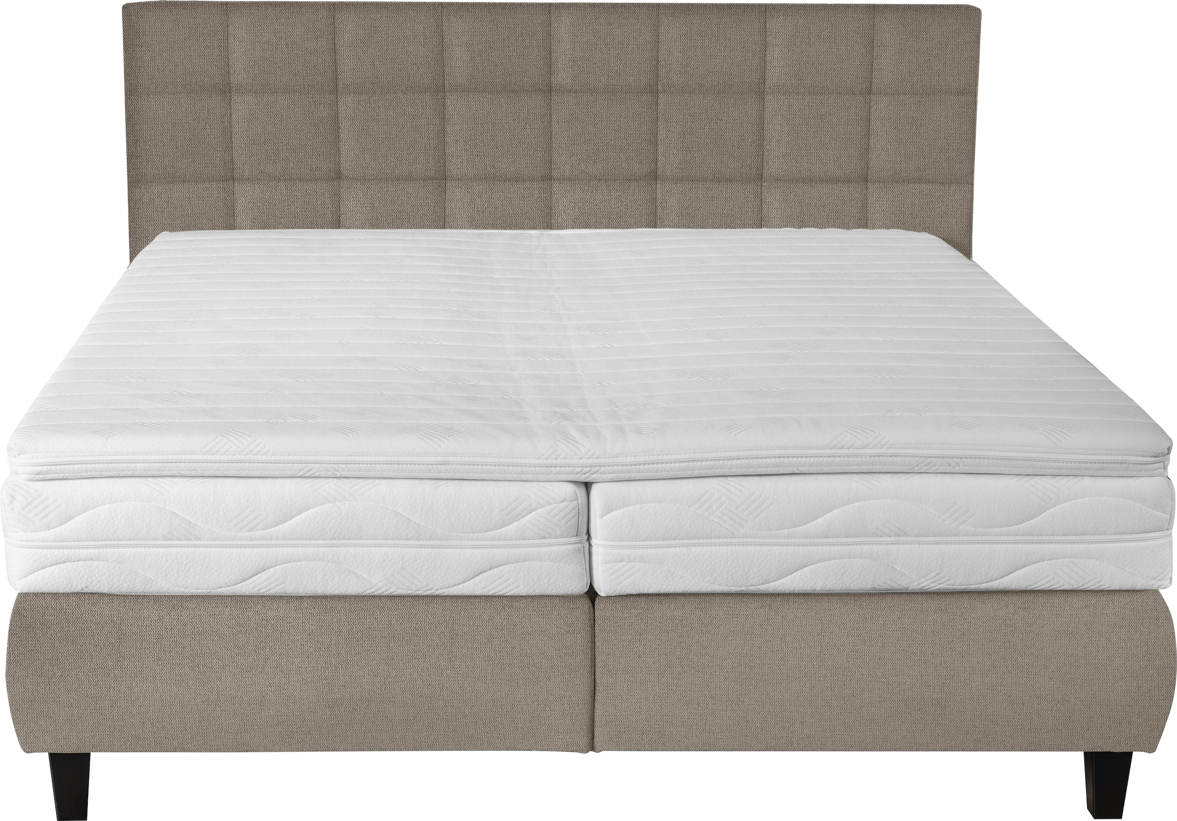 alina Boxspringbett »Edera«, Doppelbett wahlweise mit Topper, Liegefläche 180x200 cm, mit Steppung