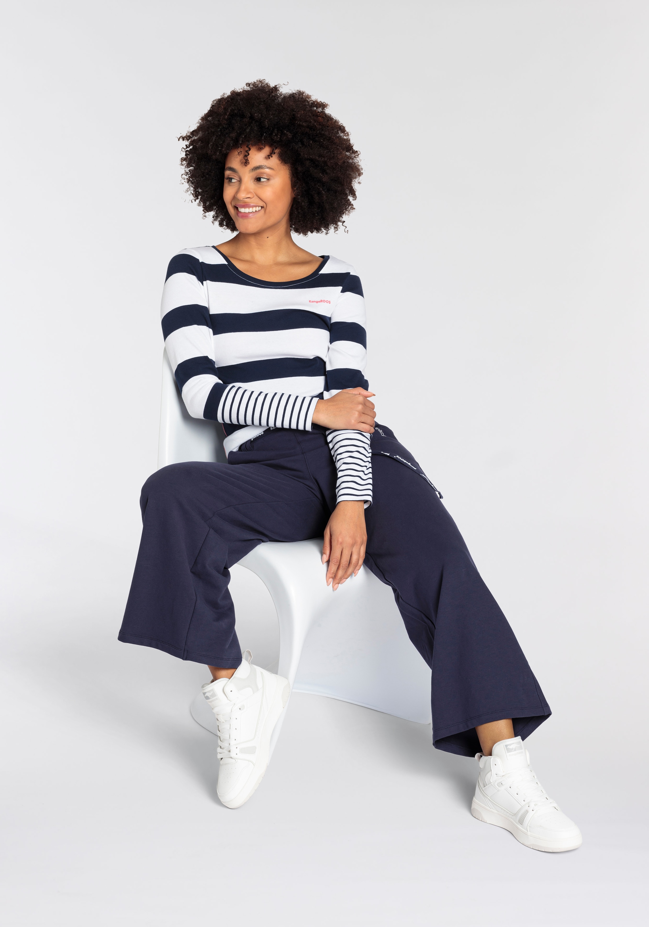 KangaROOS Jerseyhose, mit weitem Bein in Culotte Form