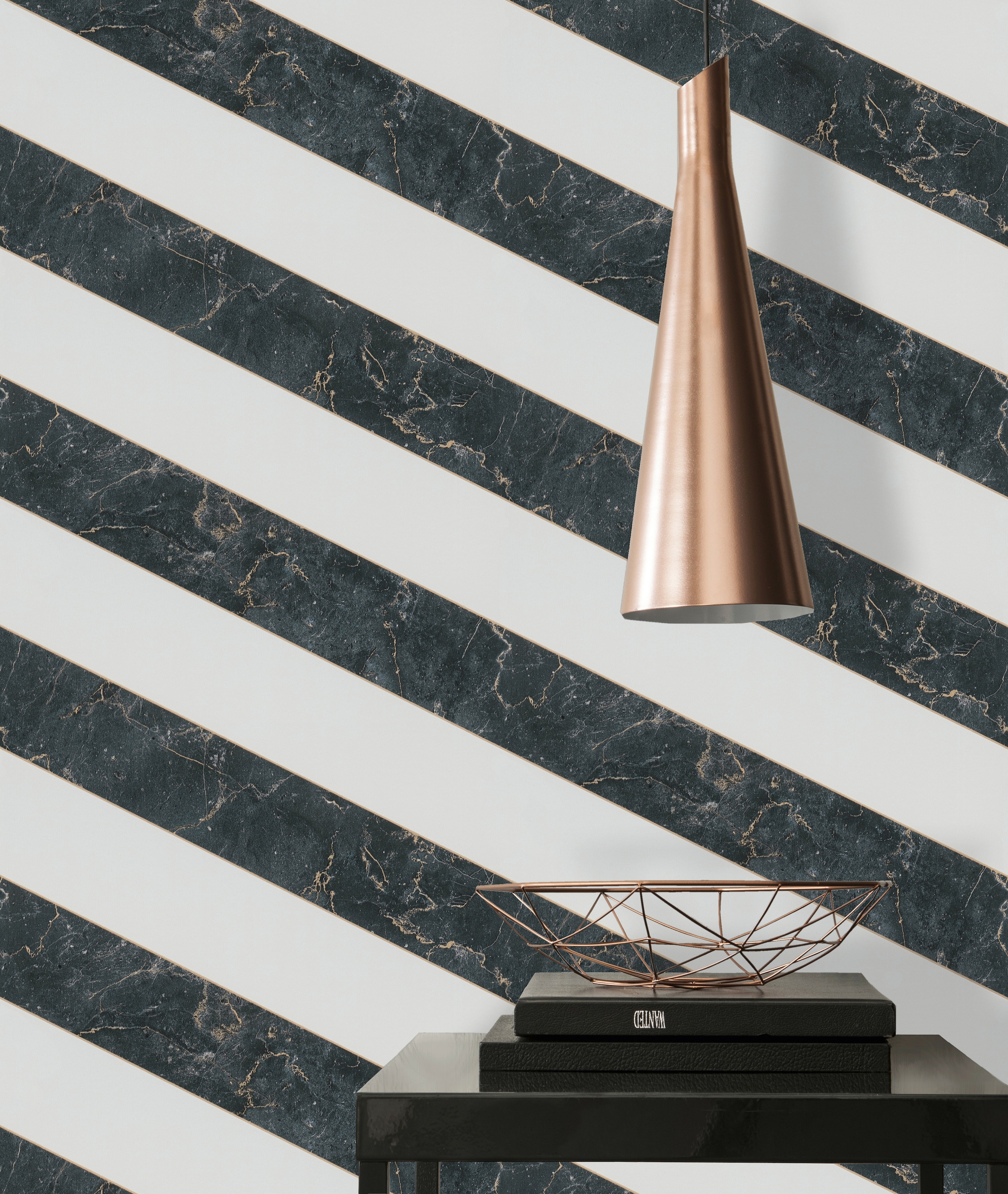 METROPOLIS BY MICHALSKY LIVING Vliestapete »Change is good, Modern Marble«, Streifen-gestreift-mehrfarbig, Designertapete Tapete Marmor Glatt Glänzend Tapeten Wohnzimmer modern