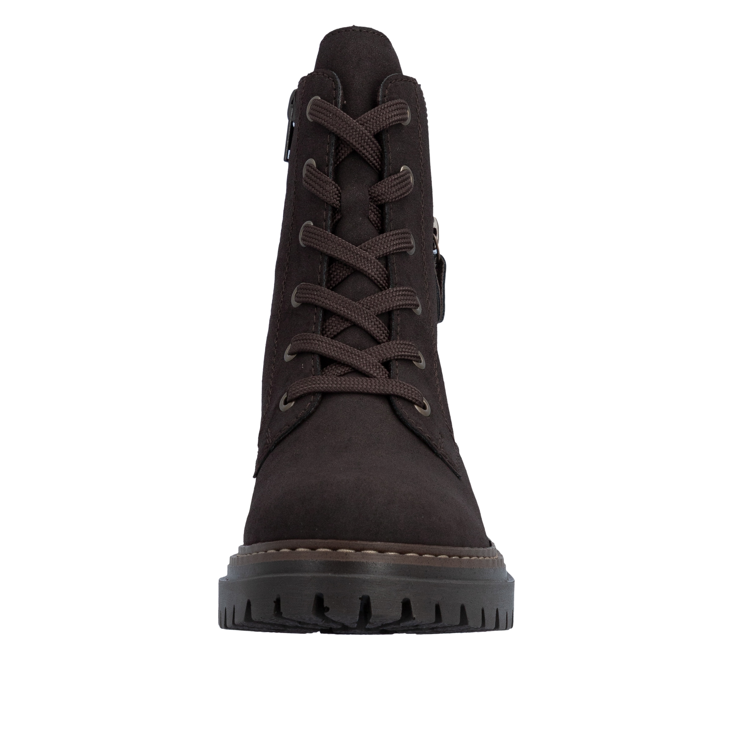 Rieker Schnürstiefelette  Schnürboots, Blockabsatz, mit praktischem Innenreißverschluss