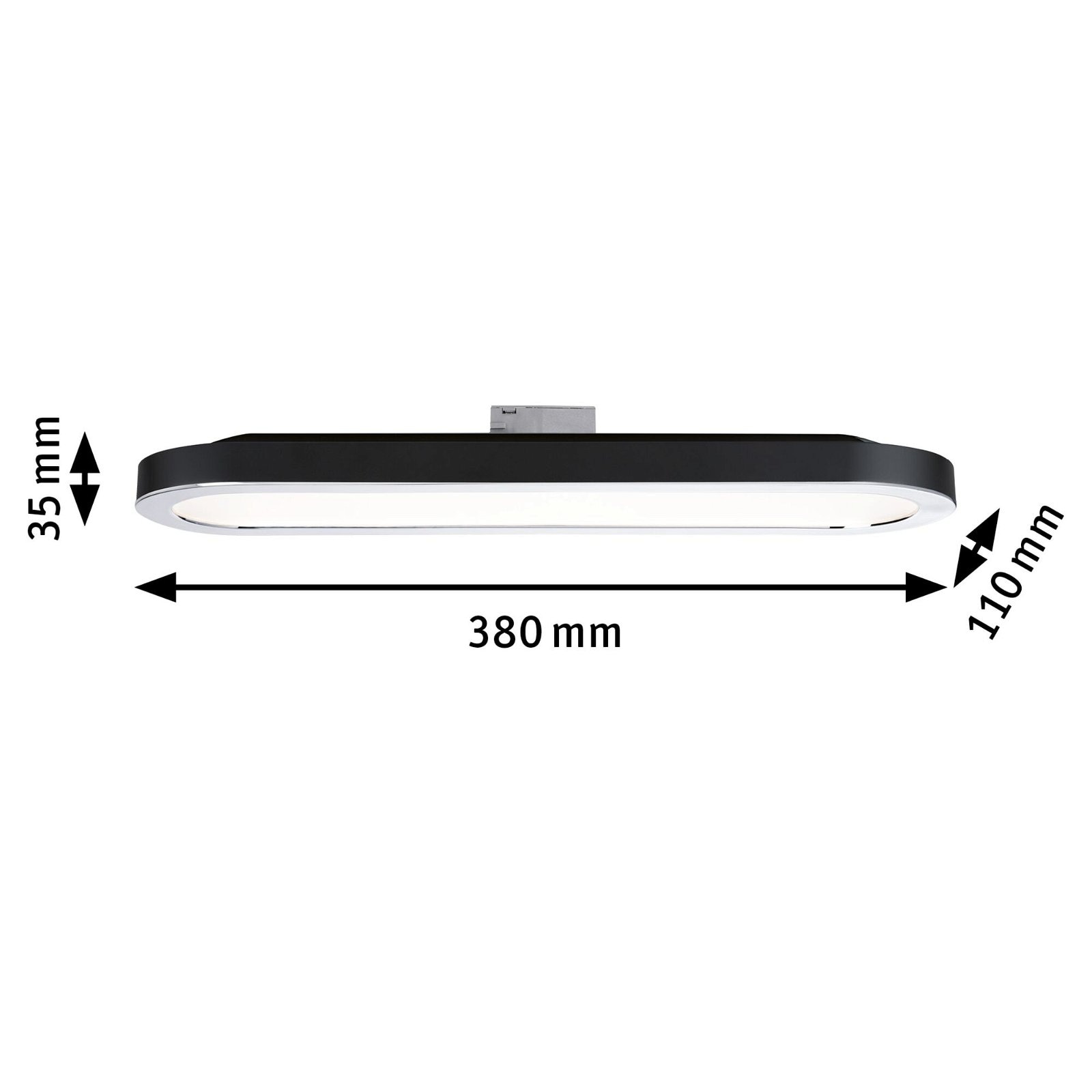 Paulmann Schienensystem-Leuchten »URail Panel Loop 480lm 7W 2700K 230V Chrom matt, Chrom 7W«, Einzelspot, dimmbar