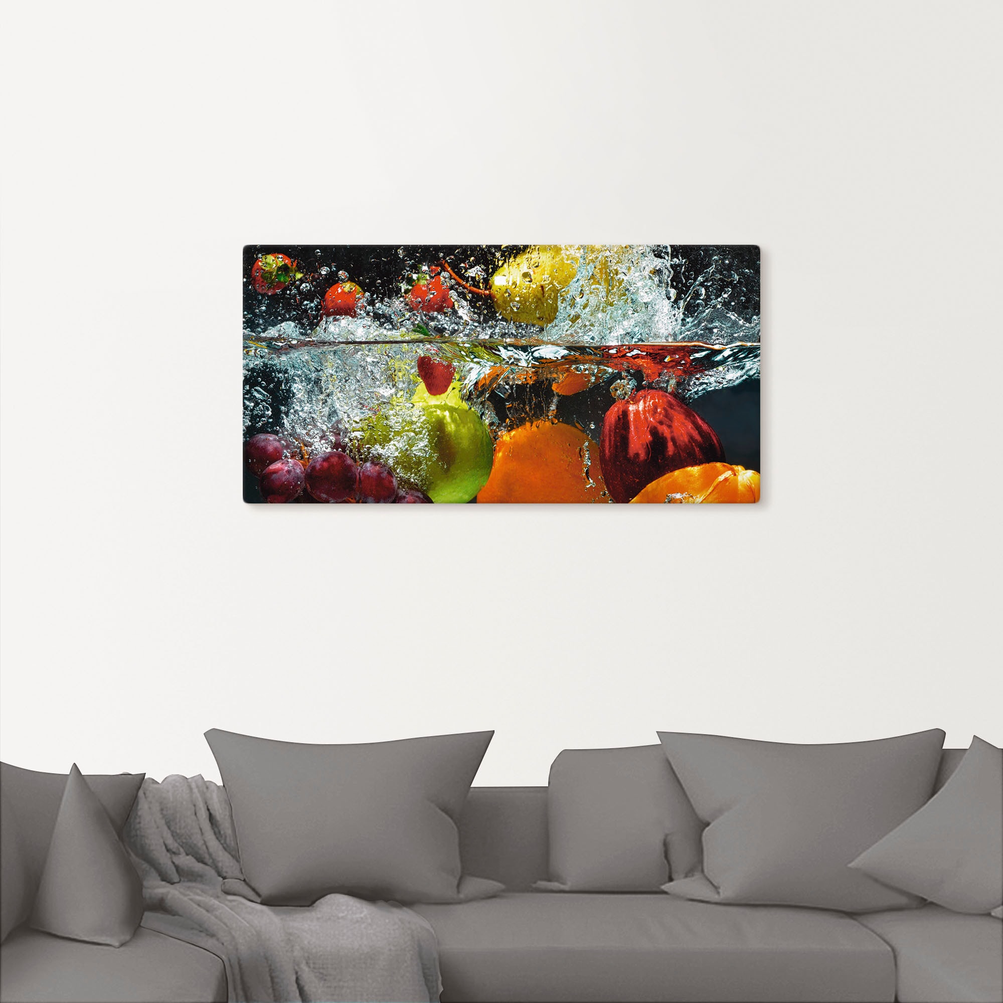 Artland Wandbild »Spritzendes Obst auf dem Wasser«, Lebensmittel, (1 St.), günstig online kaufen