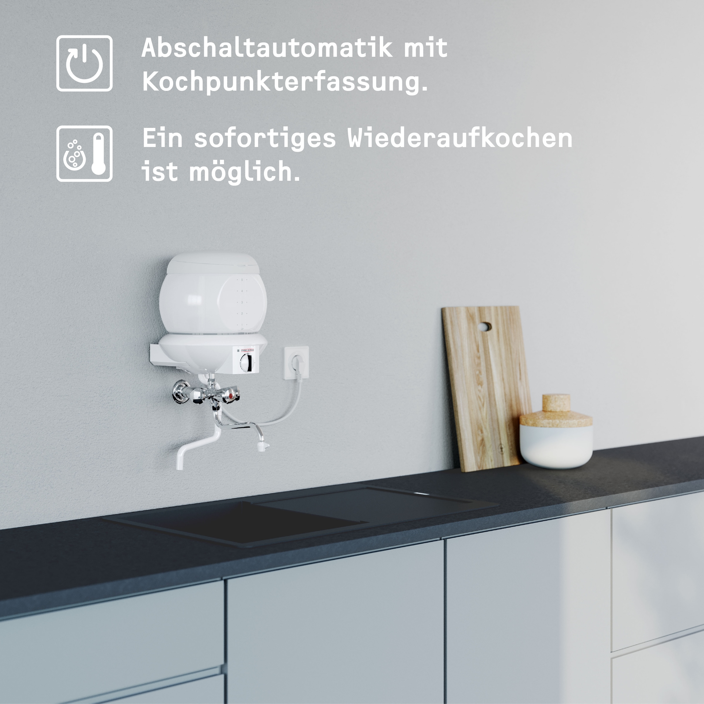 STIEBEL ELTRON Kochendwassergerät »EBK 5 GA« 5 l, für die Küche, Glas