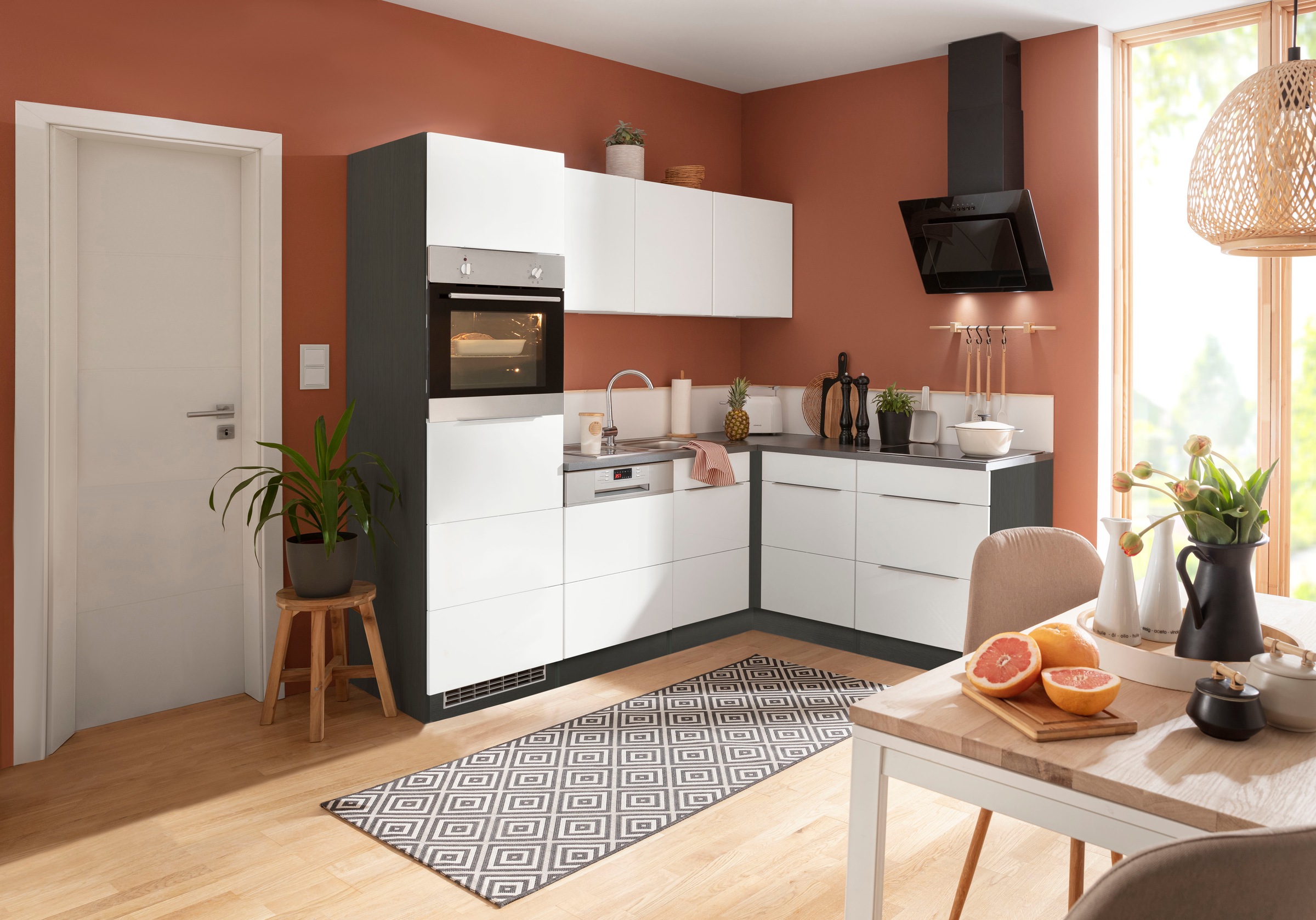 KOCHSTATION Winkelküche "KS-Brindisi", Stellbreite 230/170 cm, wahlweise mi günstig online kaufen