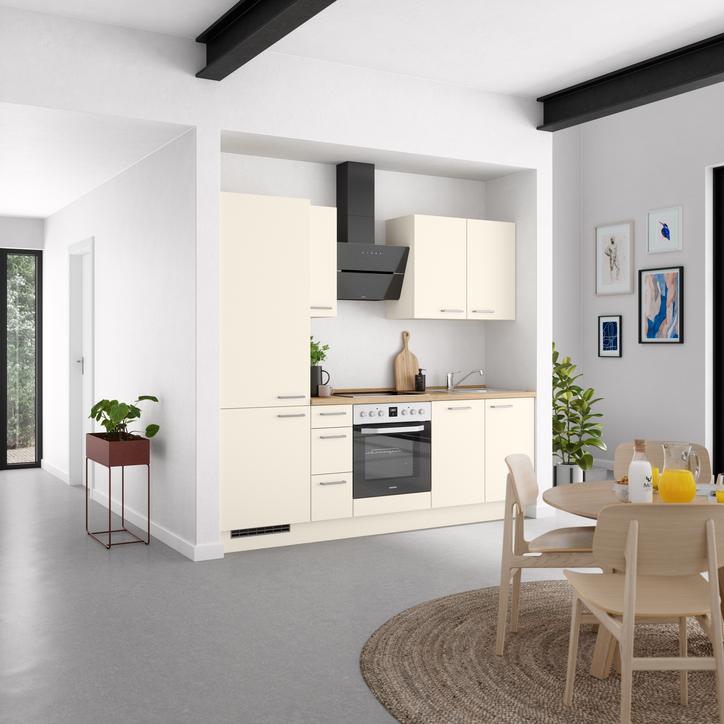 nobilia® Küchenzeile »"Touch II"«, vormontiert, Ausrichtung wählbar, Breite 240 cm, wahlw. mit E-Geräten
