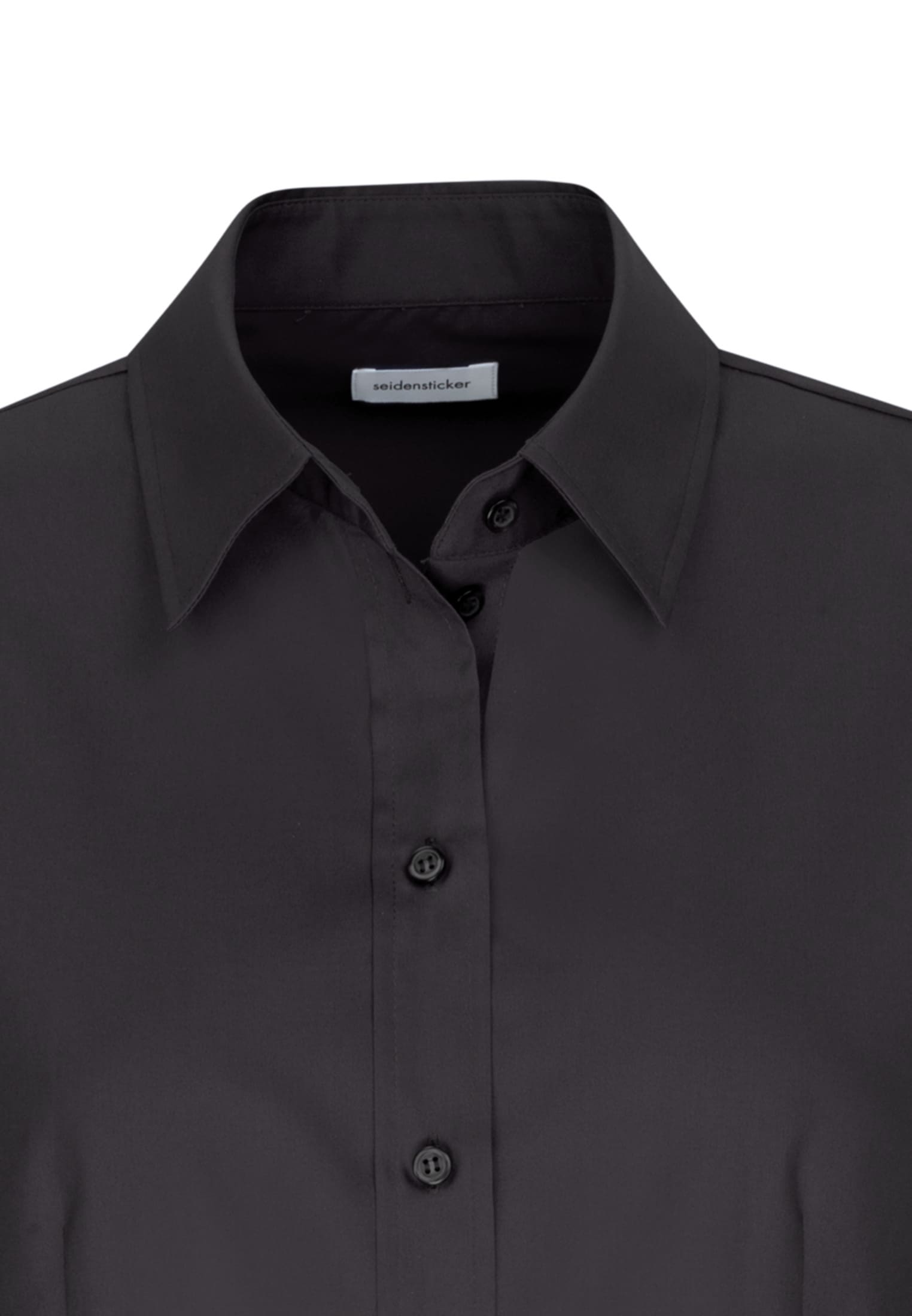 seidensticker Hemdbluse »Schwarze Rose«, Langarm Kragen Uni