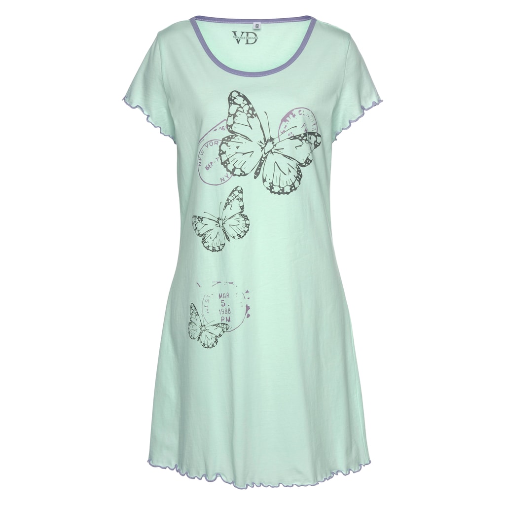 Vivance Dreams Nachthemd, mit Schmetterling Motiv