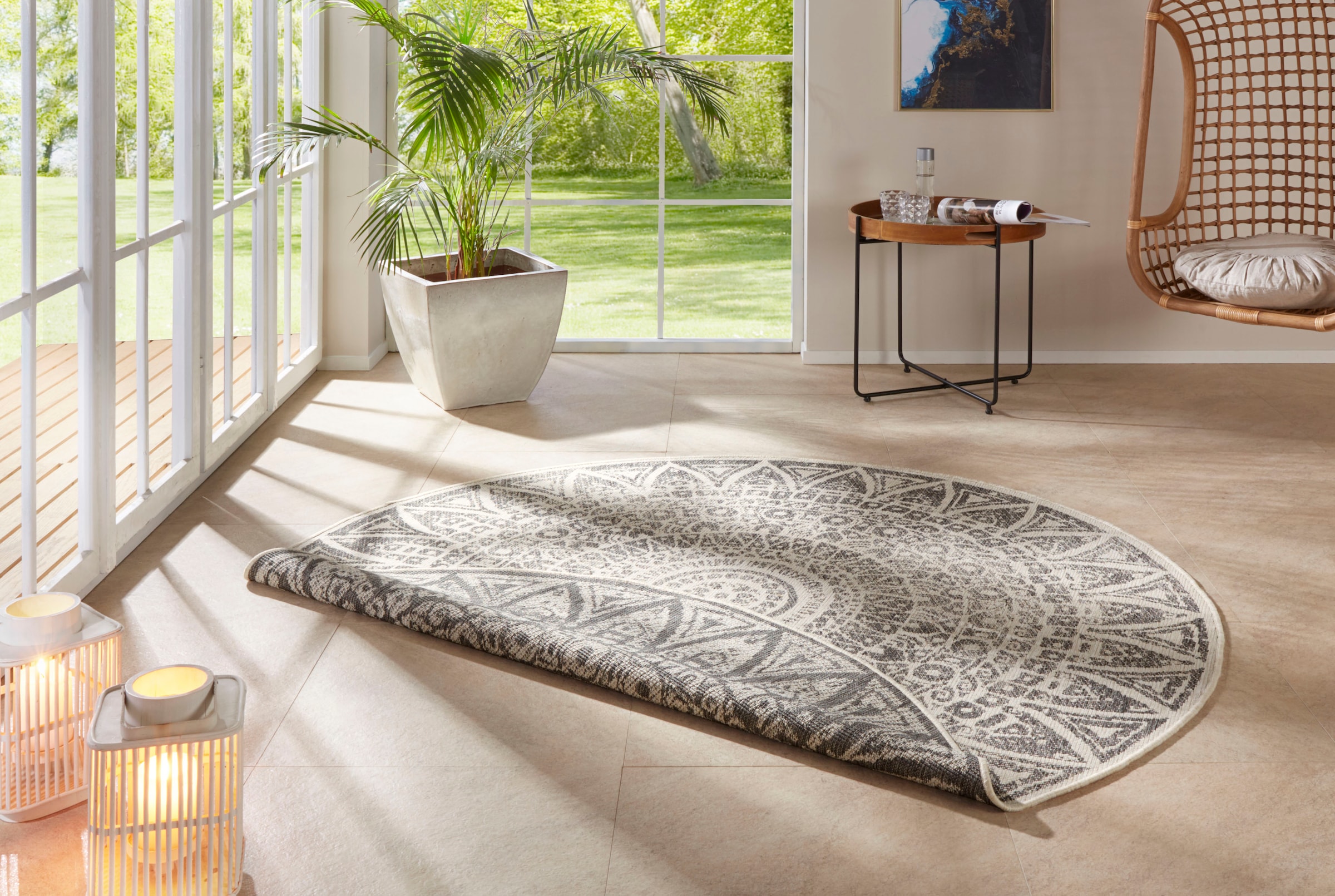 HANSE Home Teppich »Lilja Wendeteppich«, rund, 5 mm Höhe, In-& Outdoor, bei günstig online kaufen