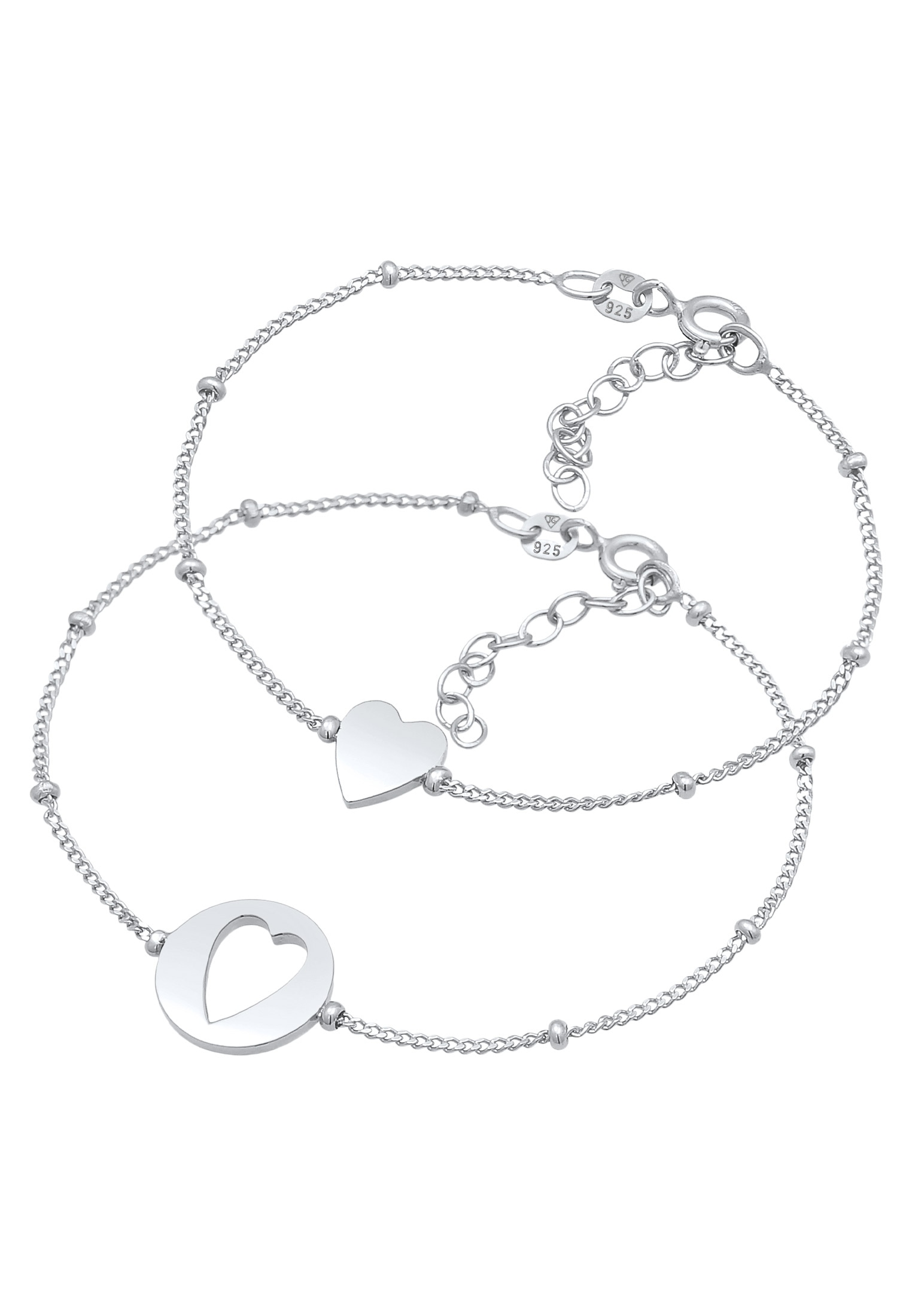 Elli Schmuckset »Herz Liebe Cut Out Mutter Kind Set 925 Silber«