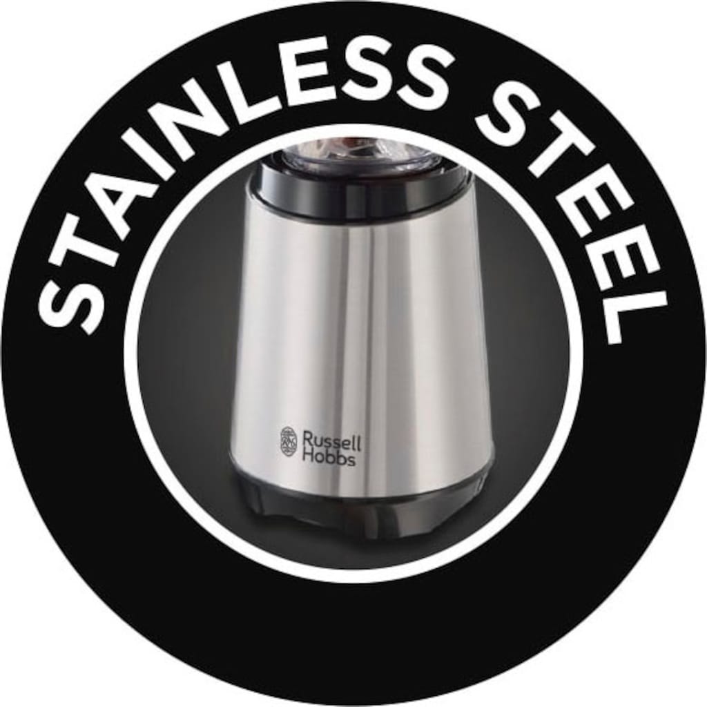 RUSSELL HOBBS Standmixer »Mix & Go Steel 23470-56«, 300 W, (Smoothie Maker) Edelstahl/schwarz, klein