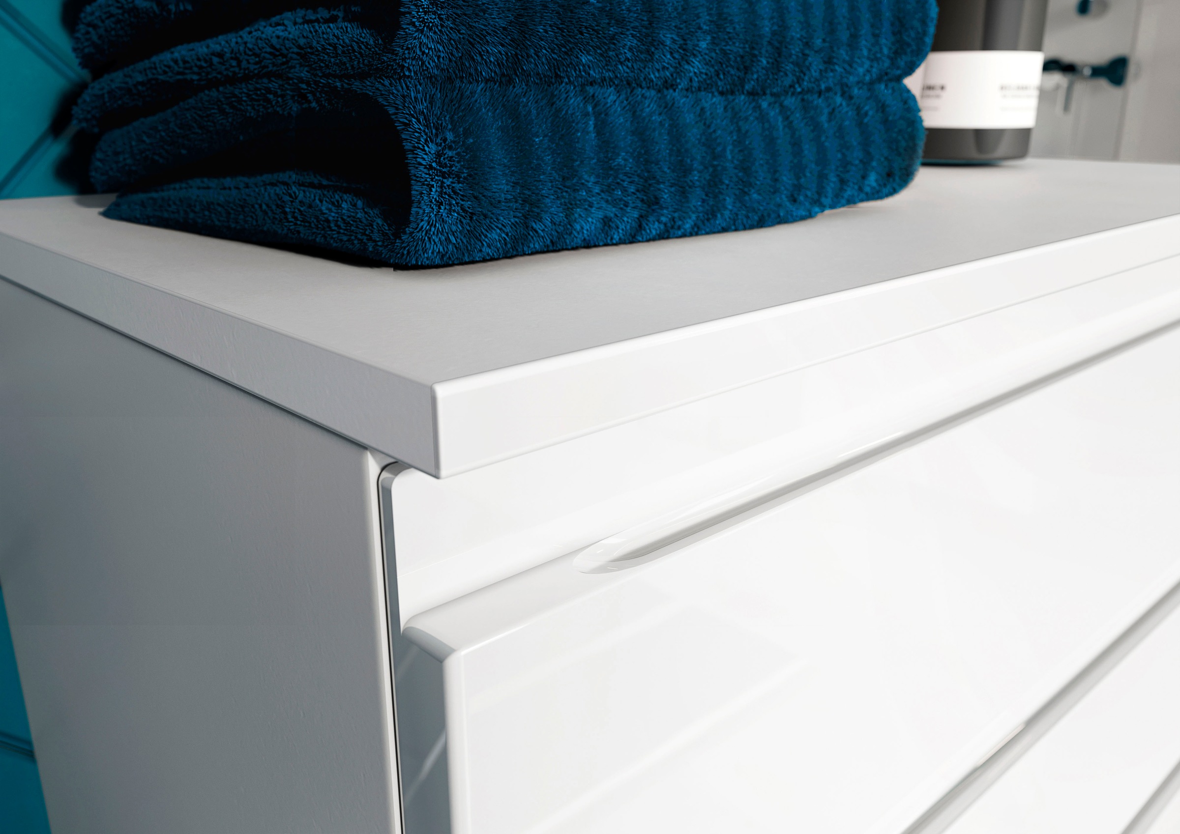 GERMANIA Badmöbel-Set »Scantic«, (5 St.), bestehend aus Kommode, Schrank, Hochschrank, Waschbeckenunterschrank