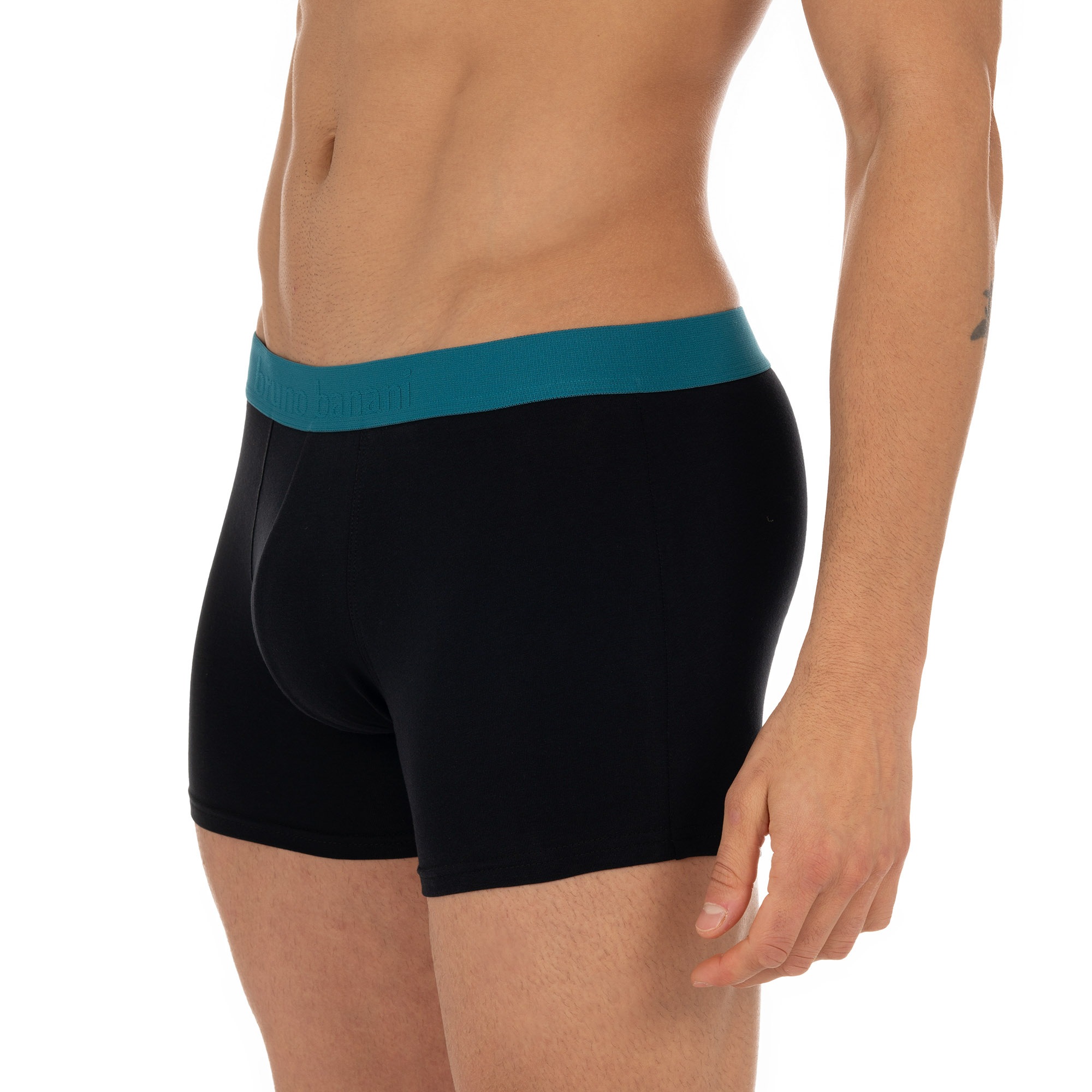 Bruno Banani Boxershorts »FLOWING«, (2er Pack), mit kontrastfarbenem Bündchen