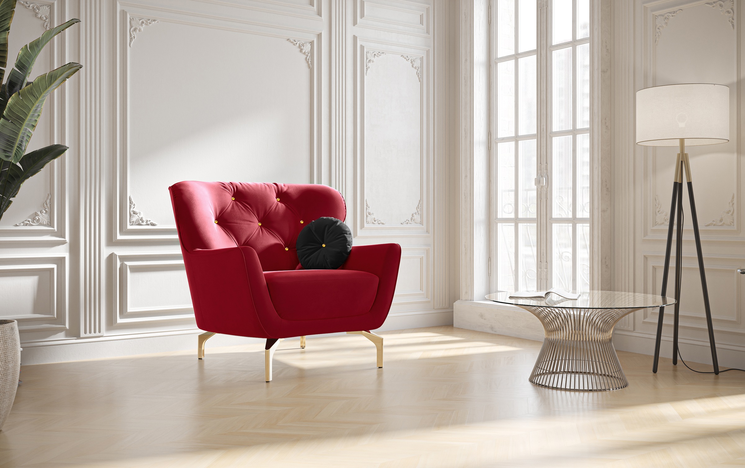 sit&more Sessel »Orient 3«, inkl. 1 Zierkissen mit Strass-Stein, goldfarben günstig online kaufen
