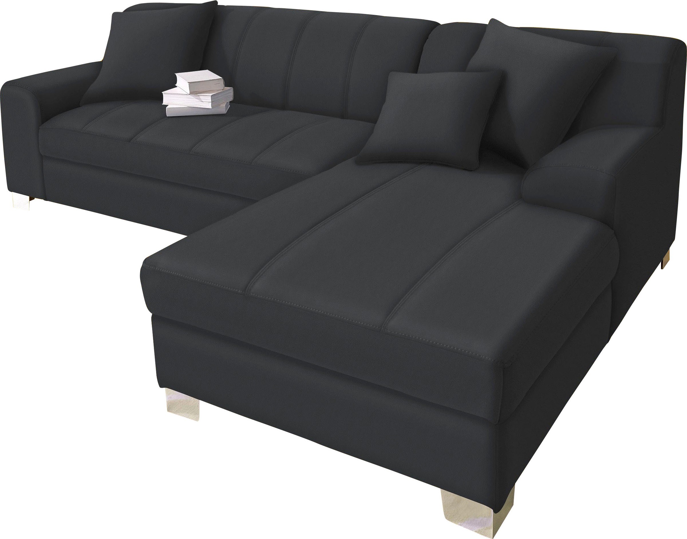 DOMO collection Ecksofa »Turah incl. Zierkissen, moderne Steppung, auch in günstig online kaufen