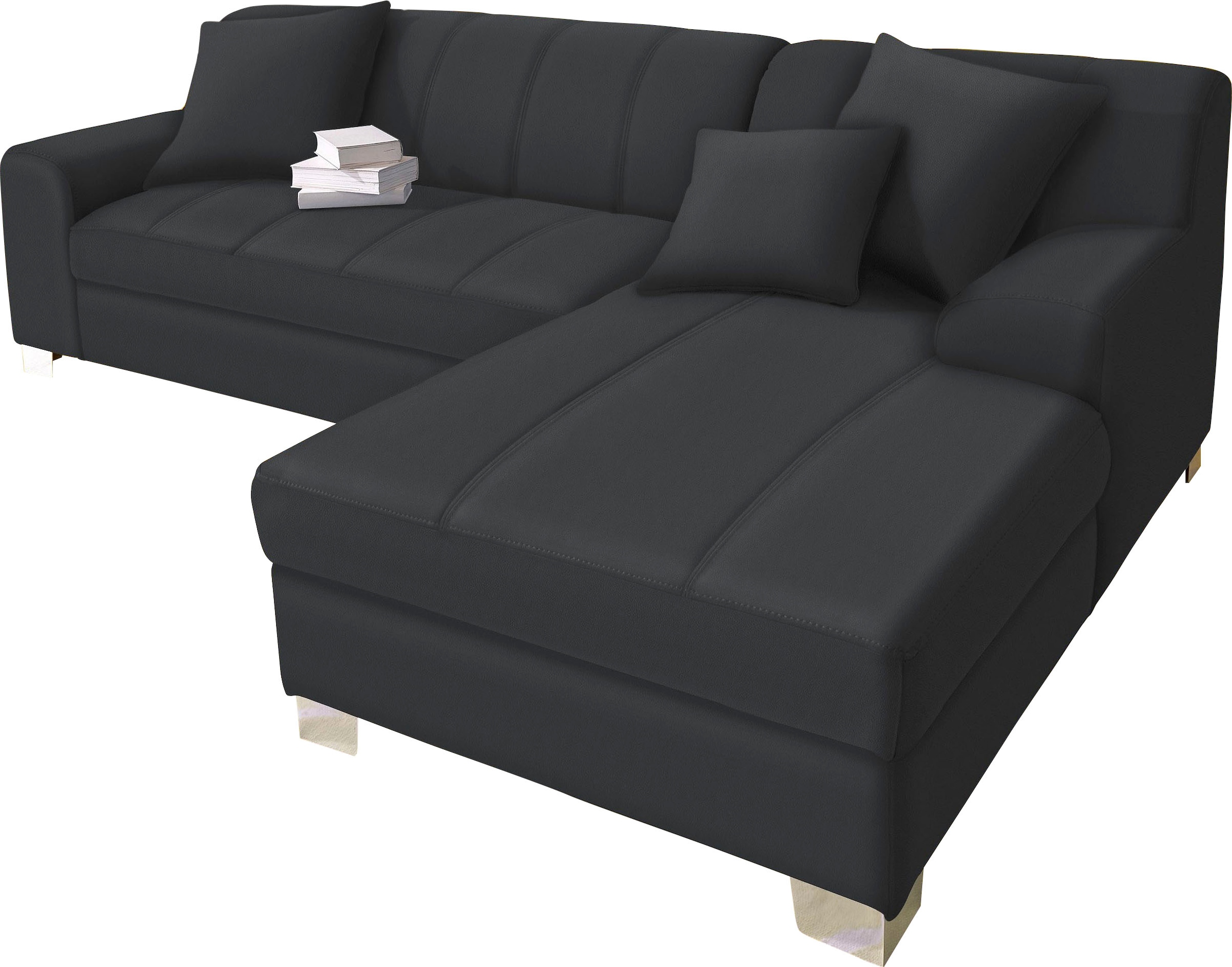 INOSIGN Ecksofa »Turah incl. Zierkissen, moderne Steppung, auch in Leder«, günstig online kaufen