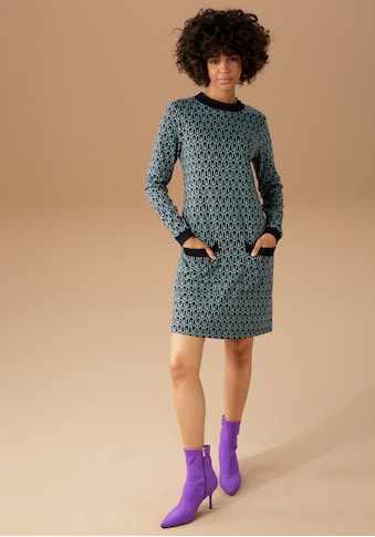 Aniston CASUAL Jerseykleid, mit topaktuellem Retro-Muster - NEUE KOLLEKTION kaufen