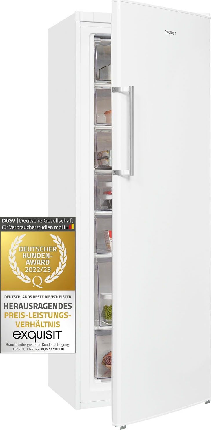 exquisit Gefrierschrank »GS280-H-040E weiss«, 173 cm hoch, 60 cm breit, 242 L Volumen, 4 Sterne Gefrieren