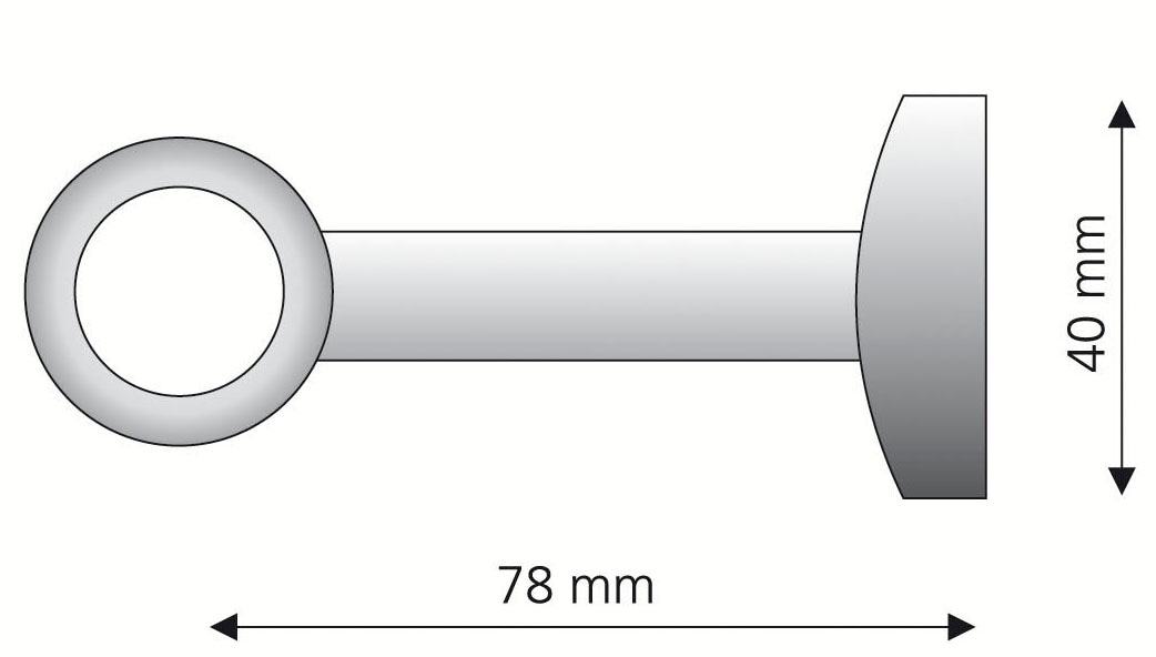 Liedeco Gardinenstangenhalter »Träger, Wandhalter 1-läufig "Esperanca" für 16 mm Stangen«, (1 St.), Träger, Wandhalter