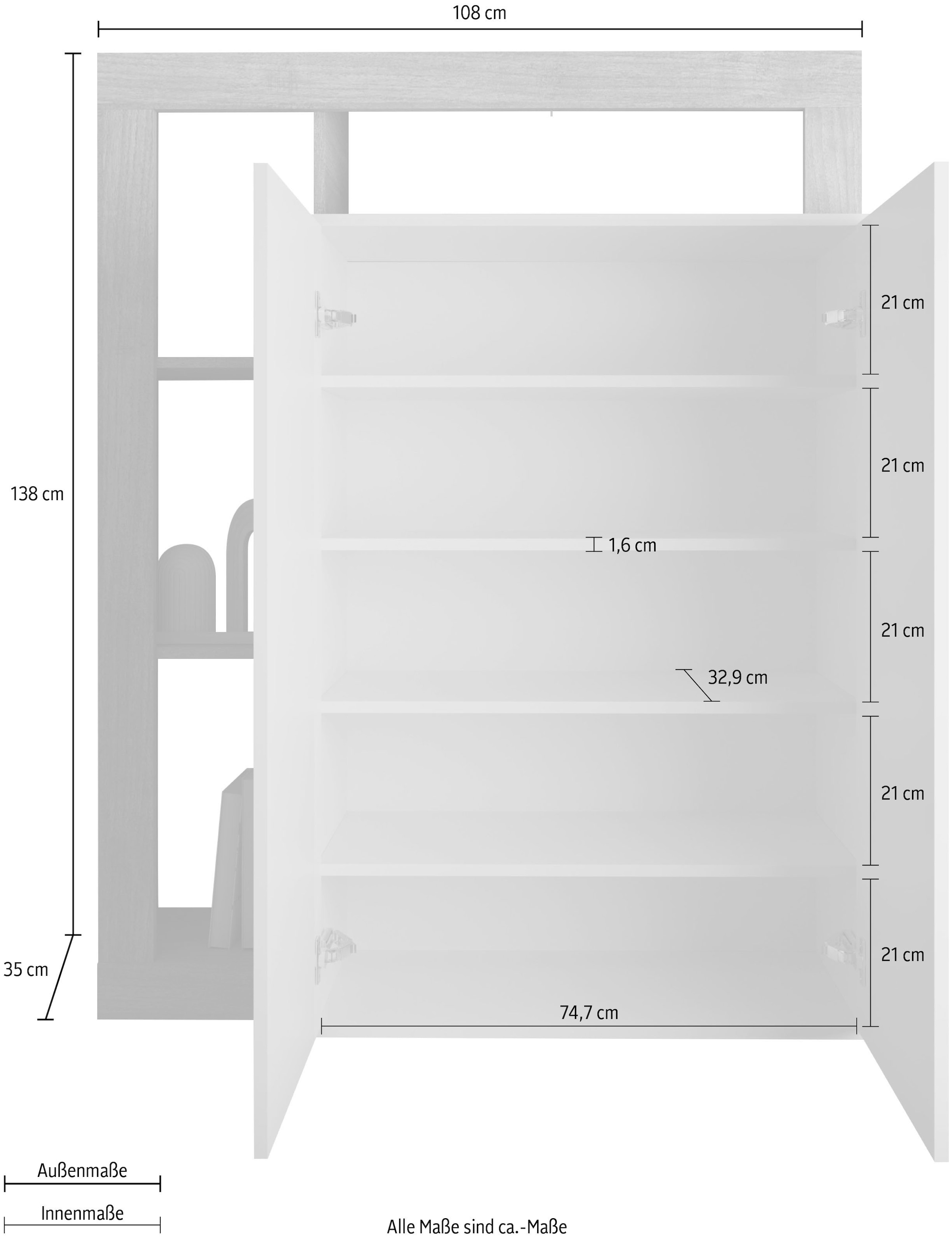 INOSIGN Schuhschrank »Hamburg, Breite 108 cm«, Höhe 138 cm
