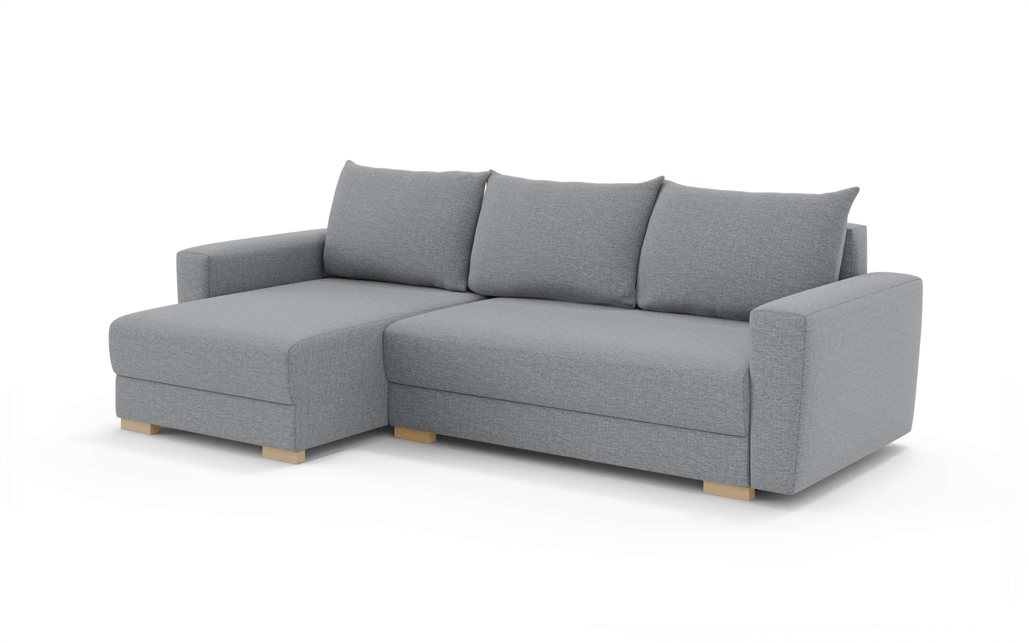 INOSIGN Ecksofa »MAGHERA universell Schlafsofa mit Bettkasten, Maße B/T/H: 255/142/84cm«, L-Form mit Recamiere rechts oder links montierbar, hoher Sitzkomfort