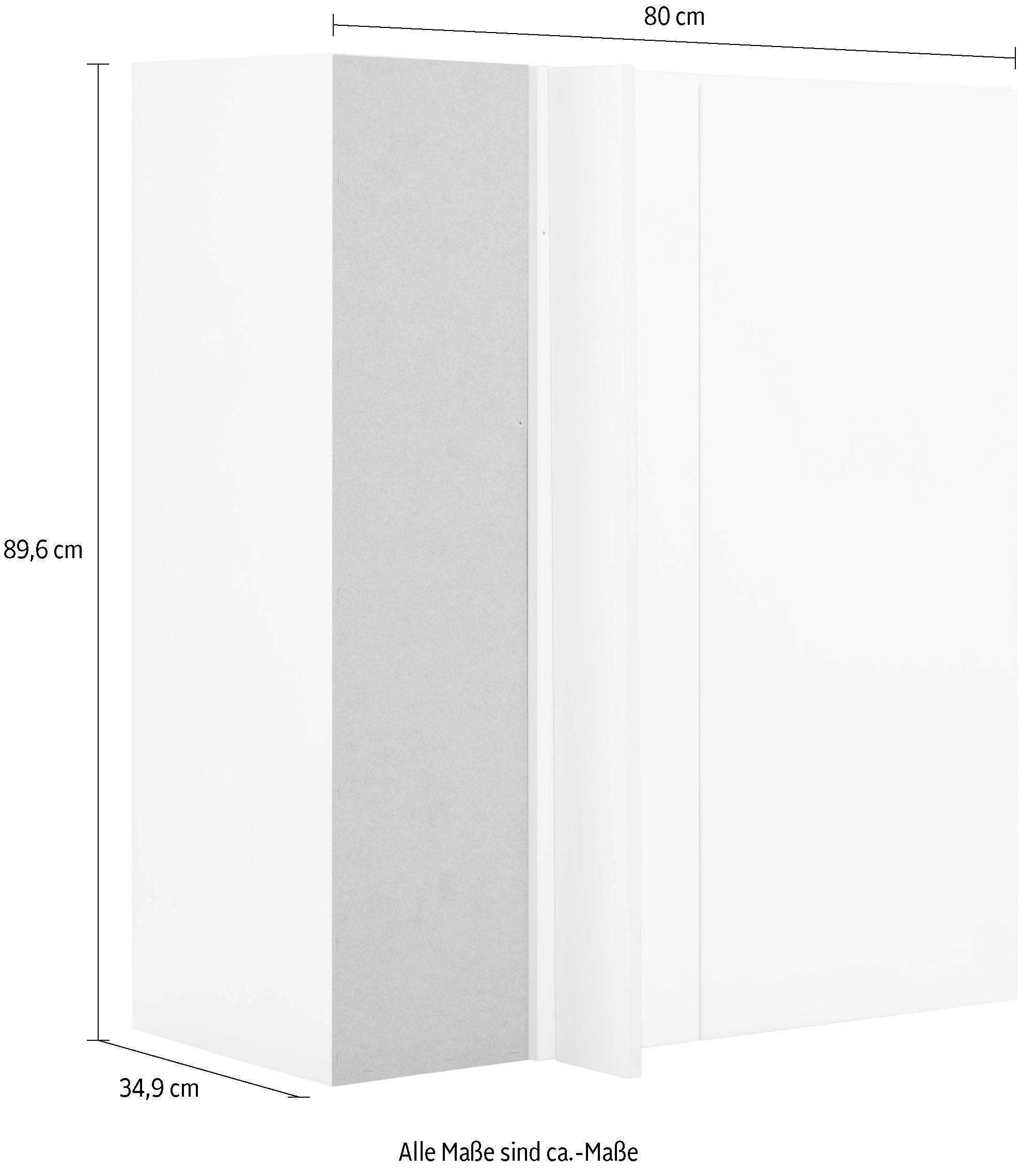 OPTIFIT Eckhängeschrank »Elga«, mit Soft-Close-Funktion und Metallgriff, Breite 80 cm