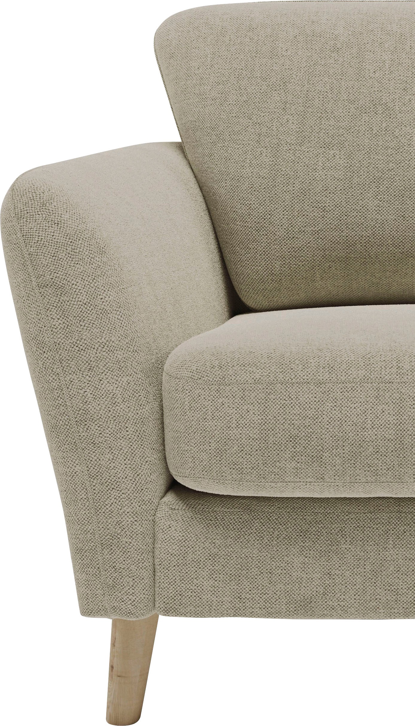 Home affaire Ecksofa »MARSEILLE (242/152cm),L-Form, Rec. rechts/links«, Massivholzbeine Eiche, Landhausstil, Wellenunterfederung