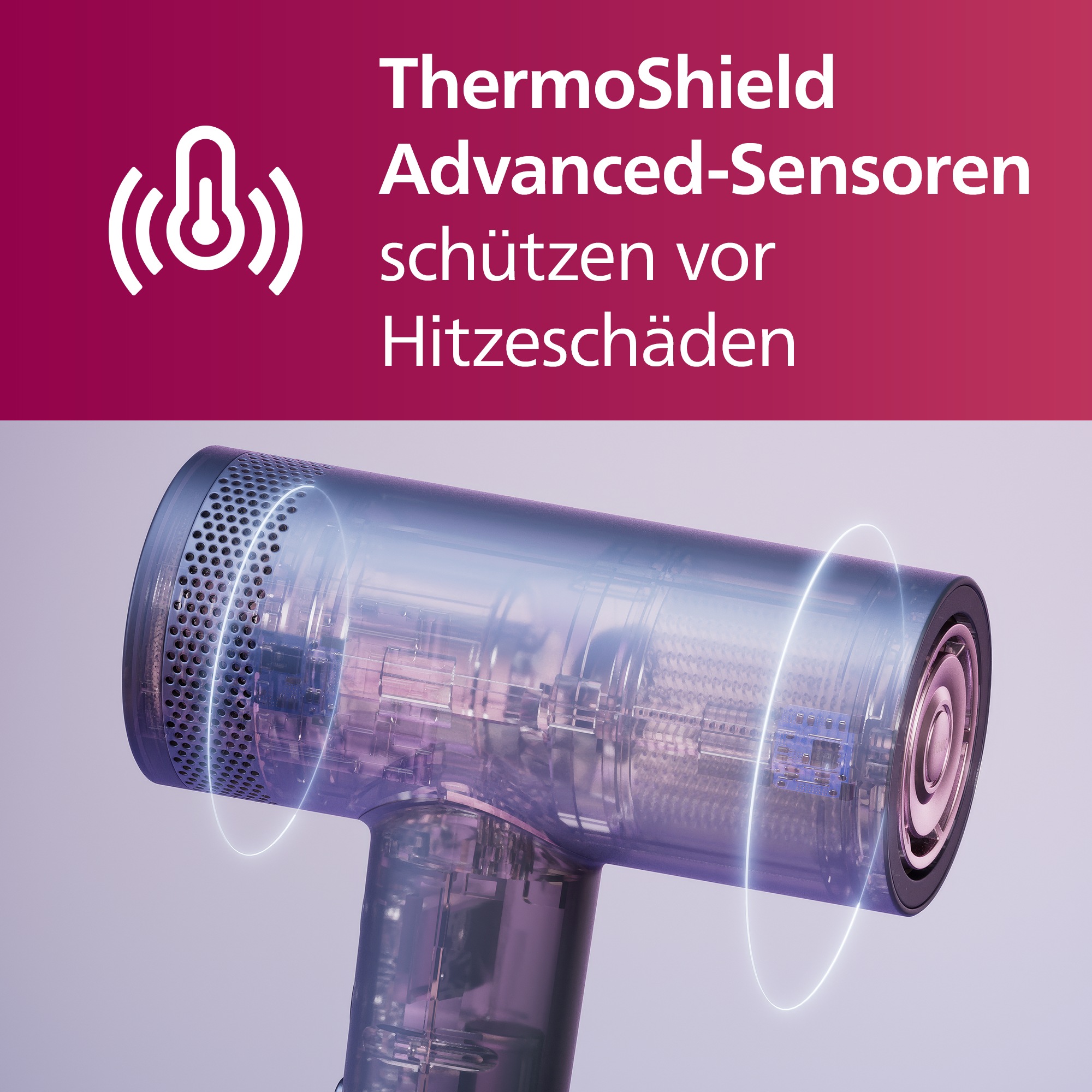 Philips Haartrockner »Series 8000 BHD839/10«, 1400 W, 2 Aufsätze, mit ThermoShield Technologie, 4 Hitze- und 3 Geschwindigkeitsstufen