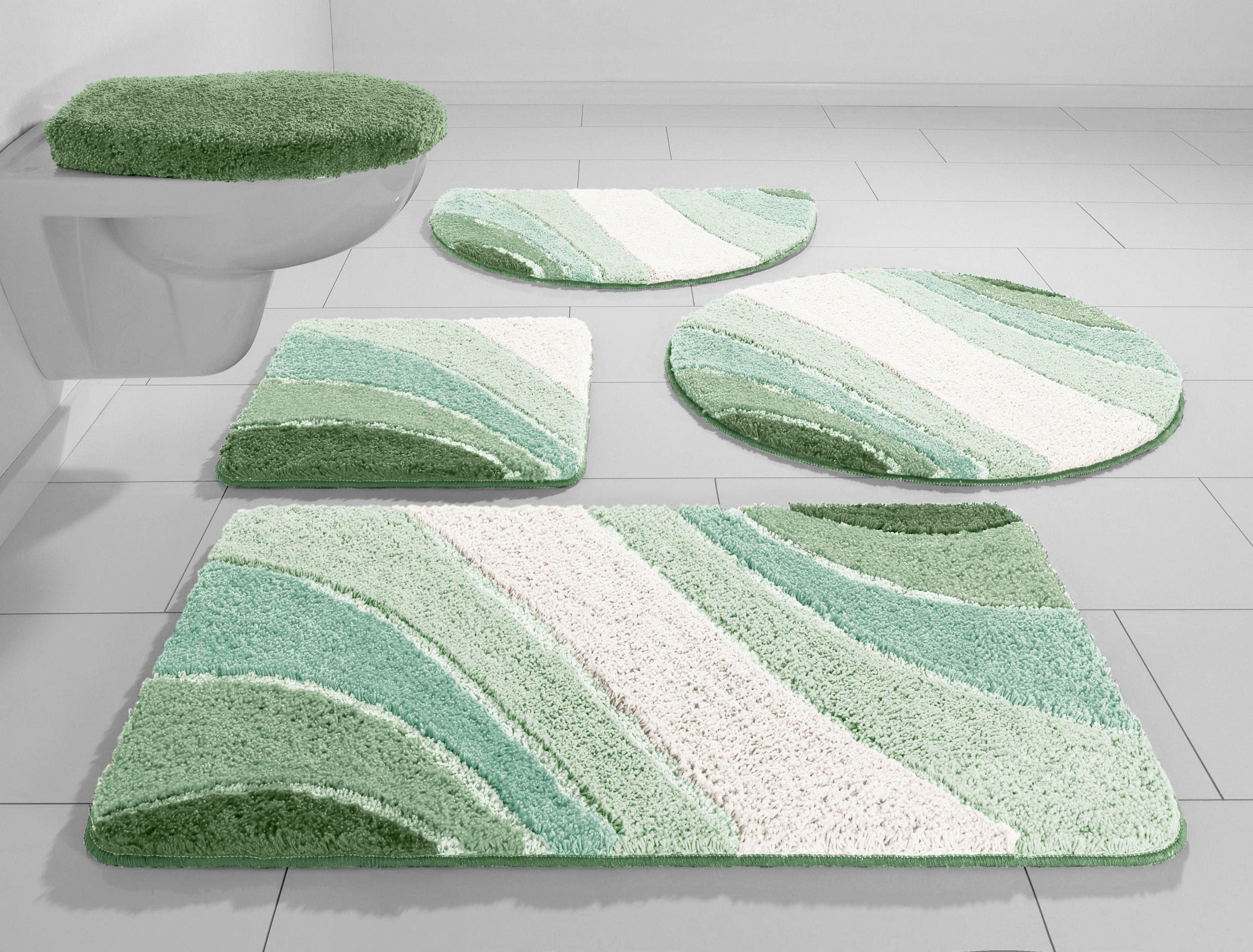 my home Badematte »Josie, Badvorleger, Badezimmer Teppich«, rutschhemmend b günstig online kaufen