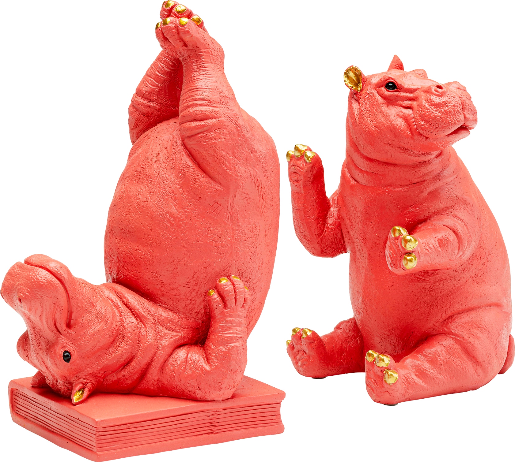 Kare Design Buchstütze »Hippo Pink« aus Polyresin