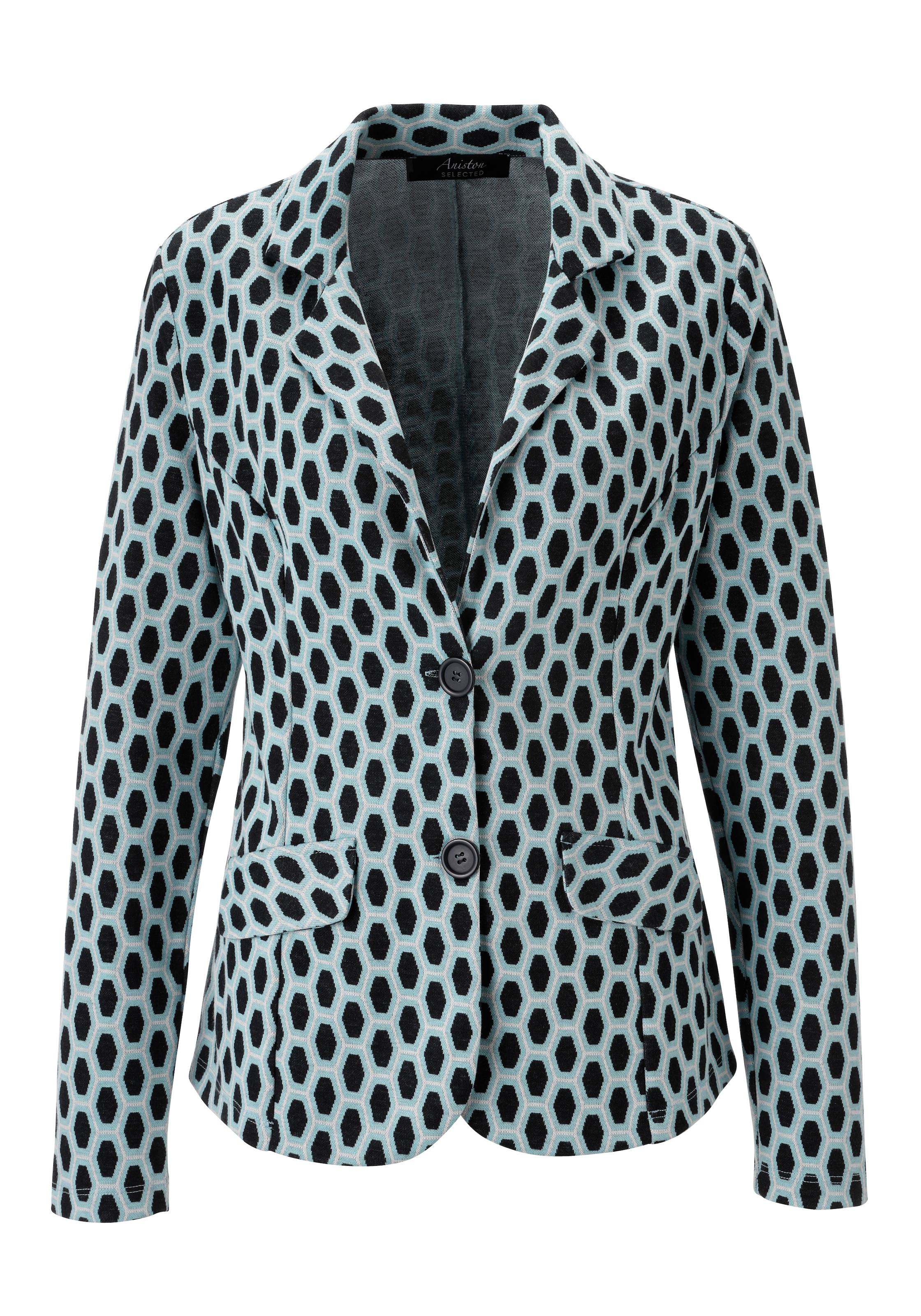 Aniston SELECTED Jerseyblazer, mit Allover-Muster in geometrischer Wabenoptik - NEUE KOLLEKTION