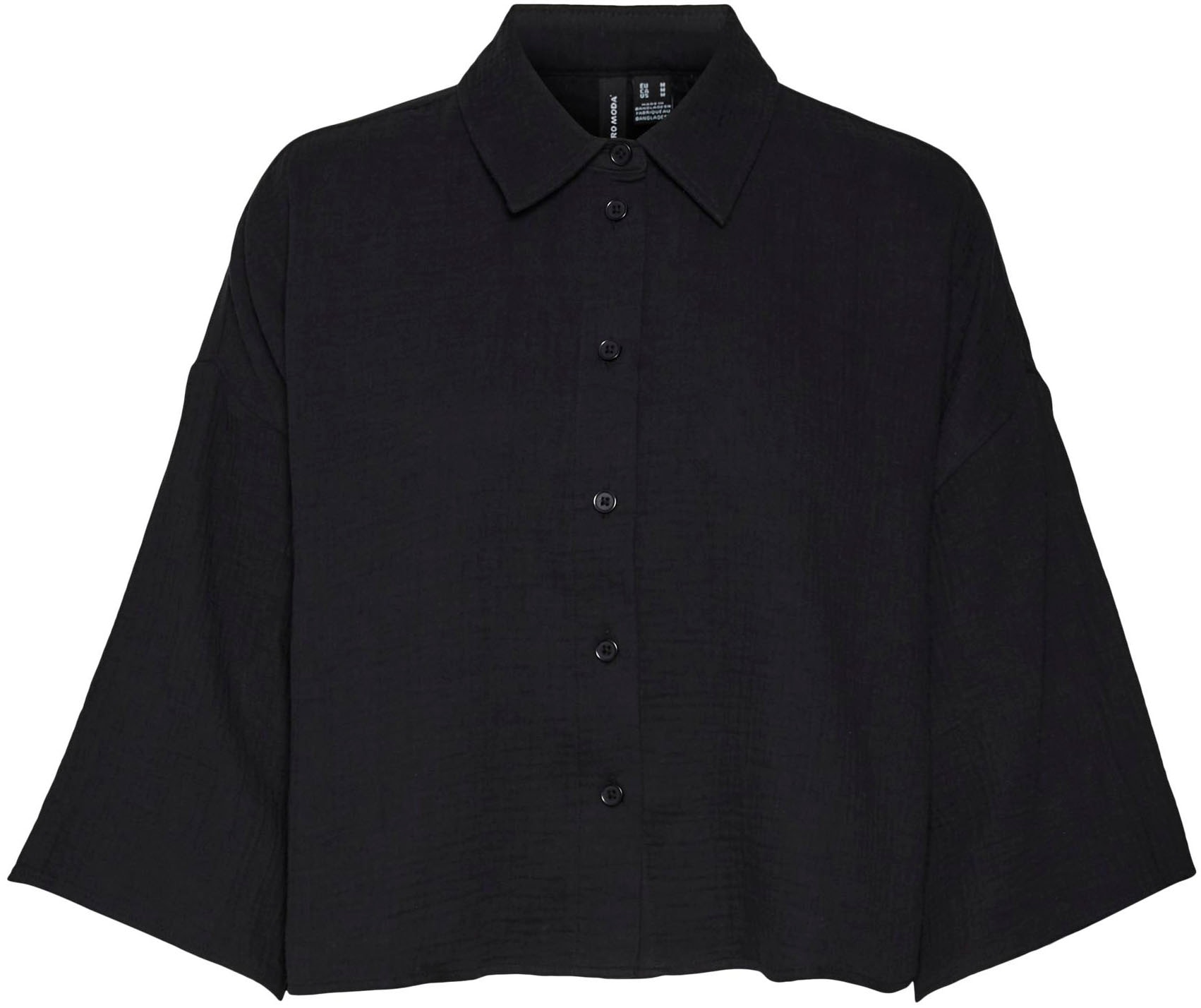 Vero Moda Hemdbluse »VMNATALI CROP SHIRT WVN NOOS« Baumwolle, loose fit