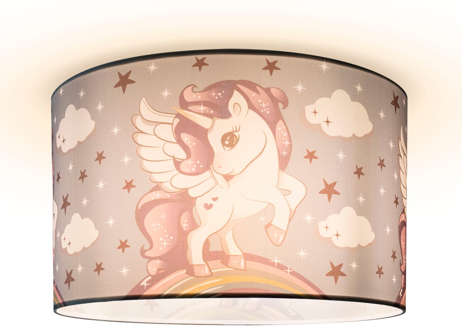 Paco Home Deckenleuchte »Hugo Cosmo 213«, Leuchtmittel E27 | ohne Leuchtmittel, Kinderlampe LED Kinderzimmer Lampe Mit Einhorn, E27
