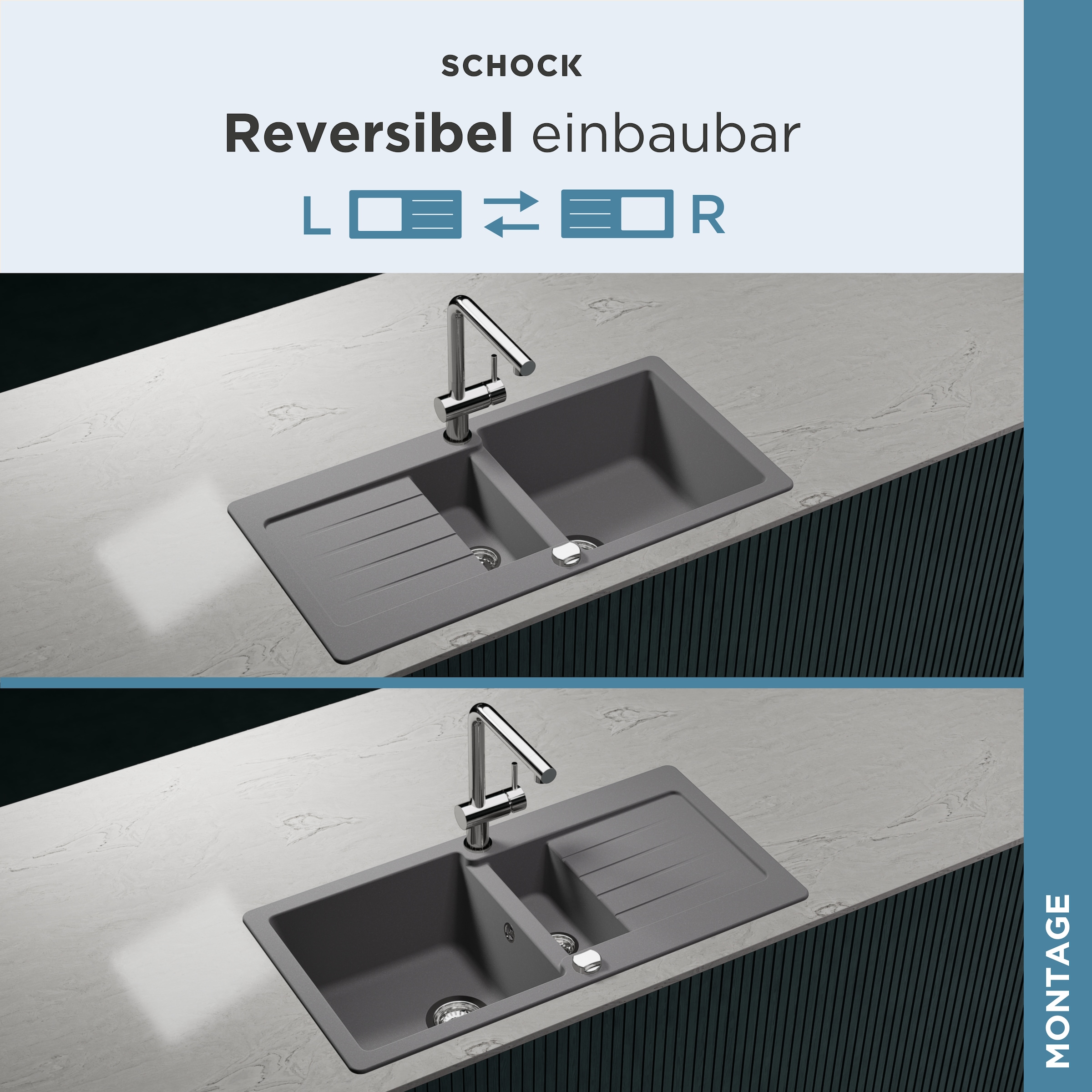 Schock Granitspüle »Typos DS« mit Restebecken