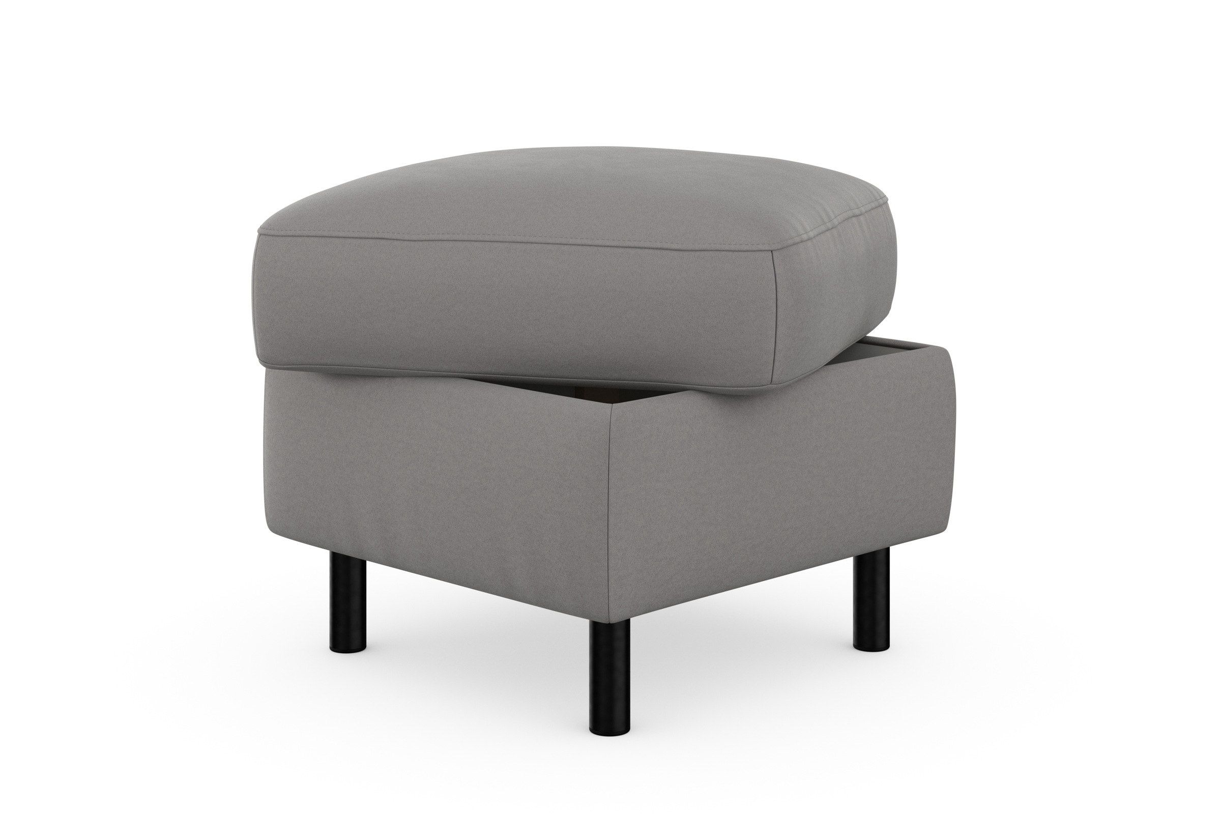sit&more Stauraumhocker »Sinatra«, Sitzfläche ist abnehmbar, mattschwarze Metallfüße