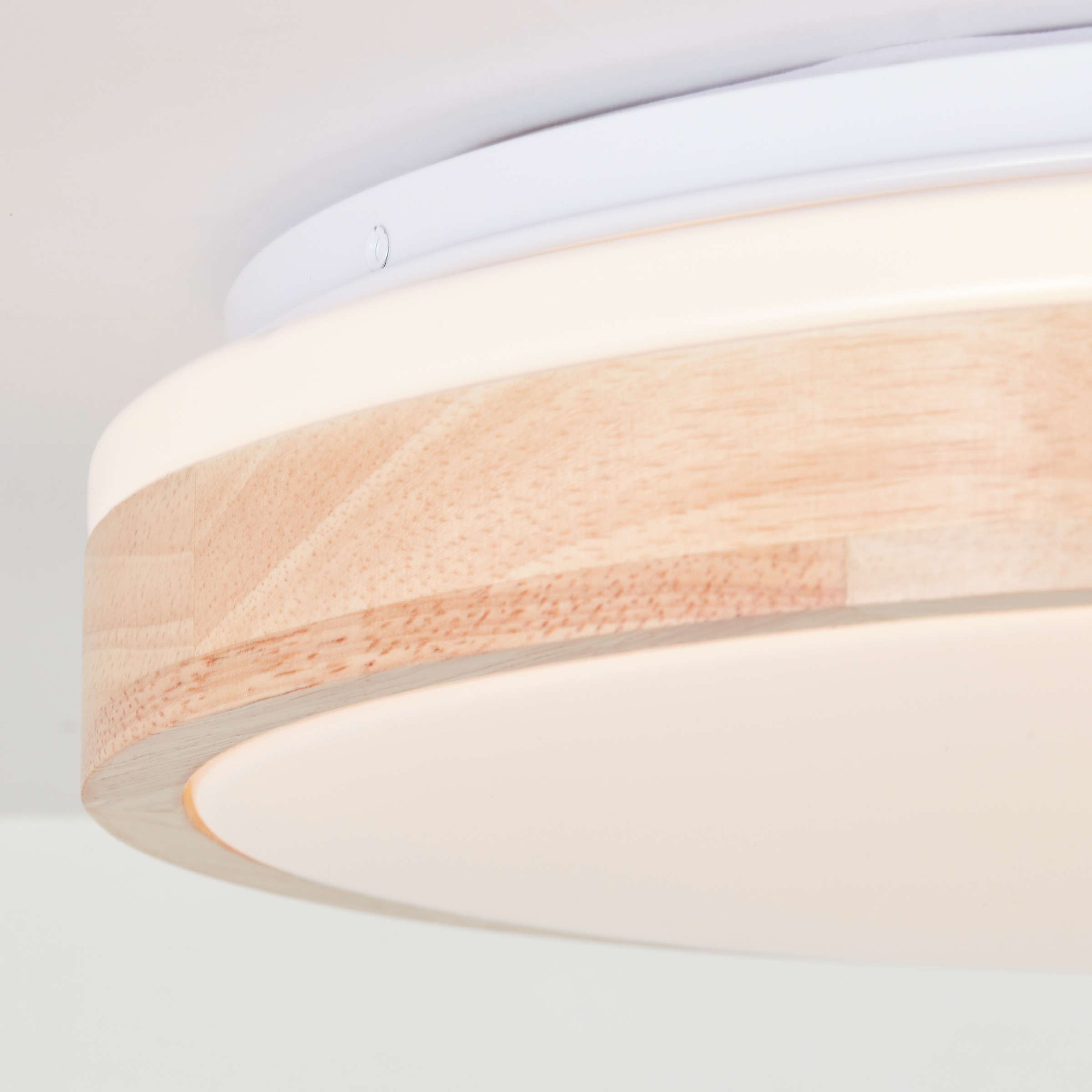 Brilliant LED Deckenleuchte »Brodsky«, 2500 lm, Ø 39 cm, Metall/Holz, holz hell/weiß