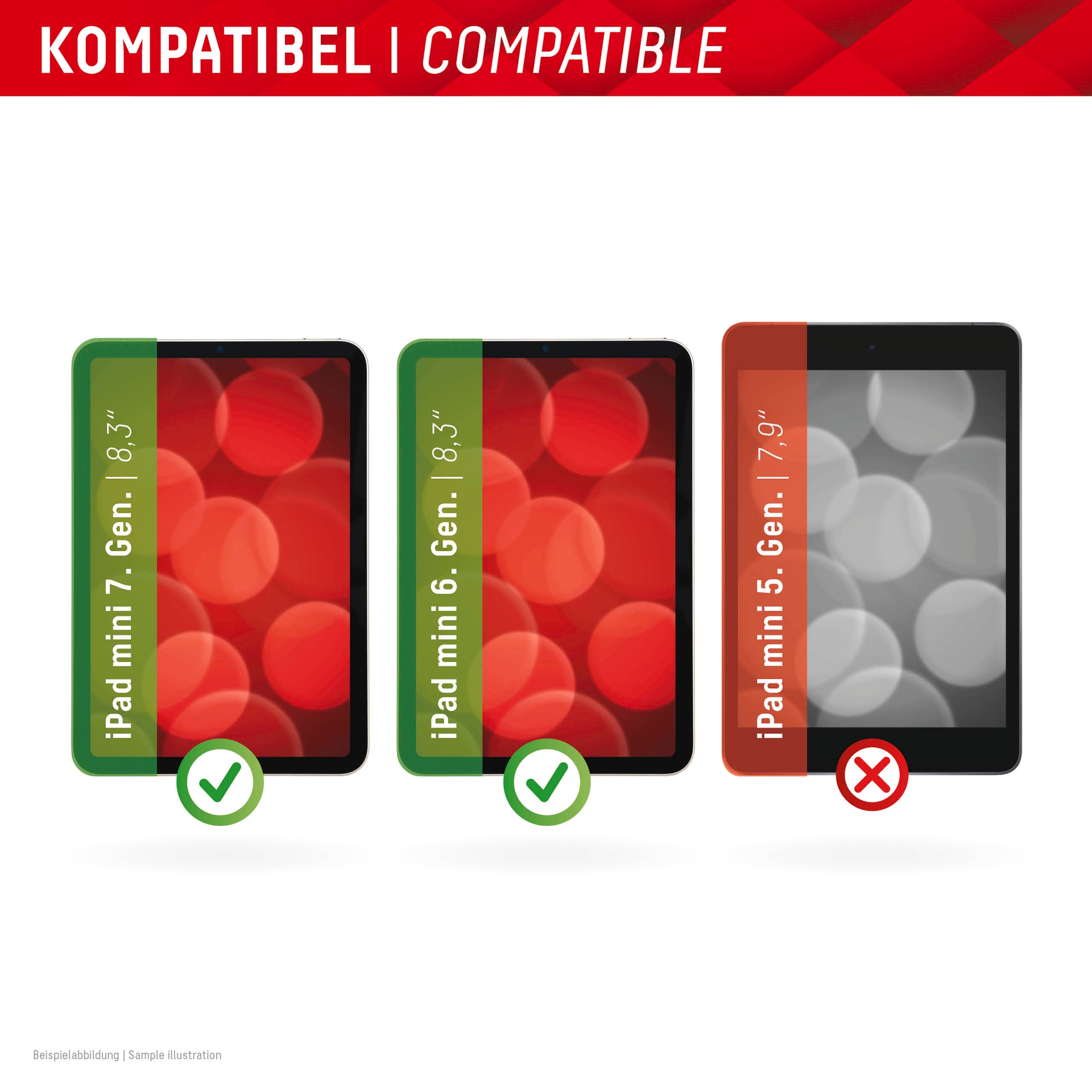 Displex Displayschutzglas »Tablet Glass« für Apple iPad mini 8,3 (7. Gen.);Apple iPad mini 8,3 (6. Gen.) Displayschutzfolie, Schutzfolie, Bildschirmschutz, kratz- & stoßfest