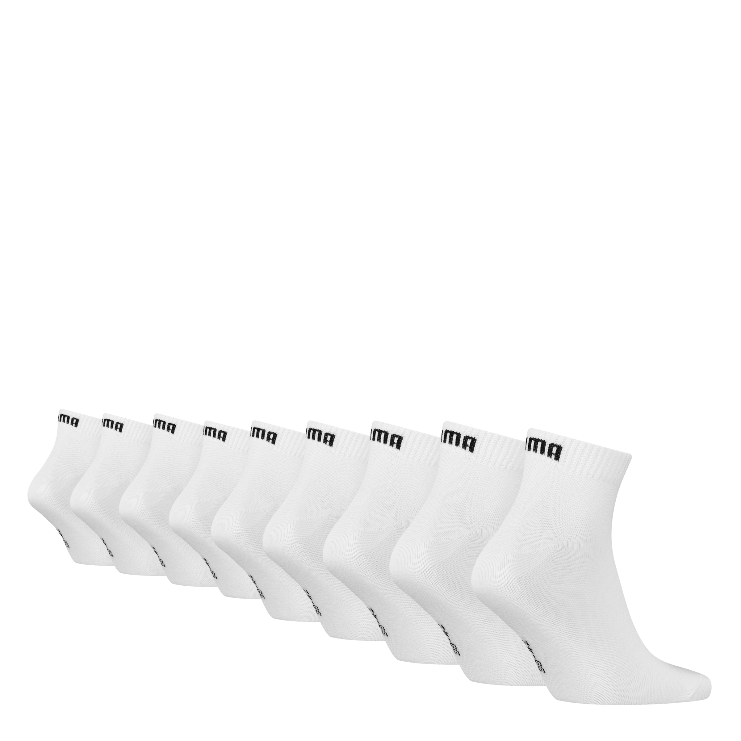 PUMA Kurzsocken »PUMA UNISEX QUARTER PLAIN 9P ECOM«, (9er-Pack), mit verstärkter Zehenpartie
