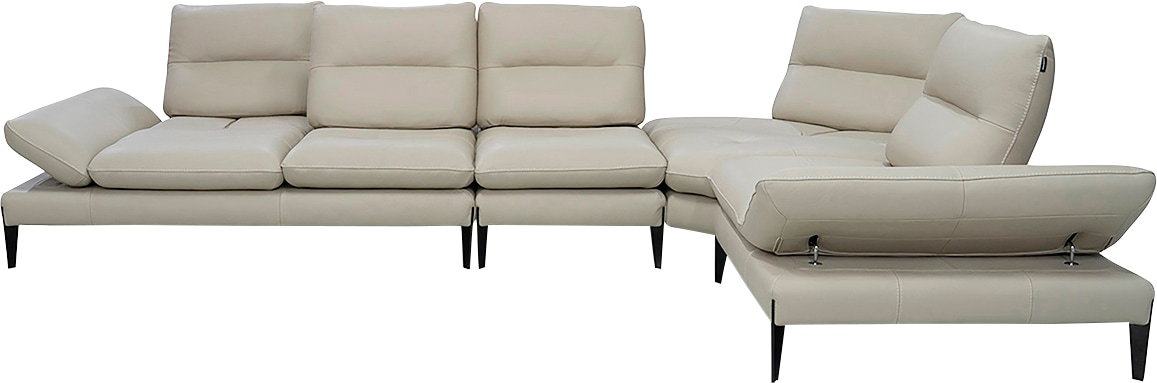 Nicoletti Home Ecksofa Monnalisa, Breite 376 cm, mit Sitztiefen- und Armleh günstig online kaufen