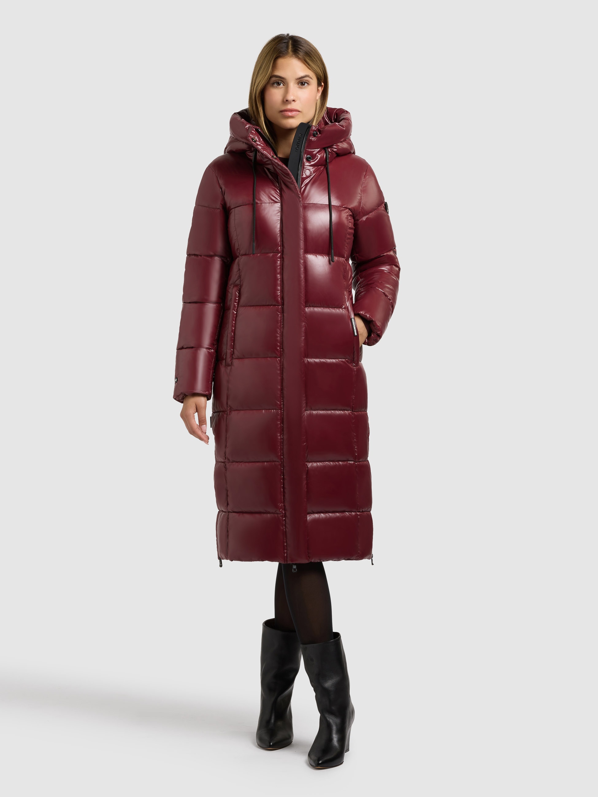khujo Steppmantel »WILLA« praktische Seitenschlitze mit Reißverschluss