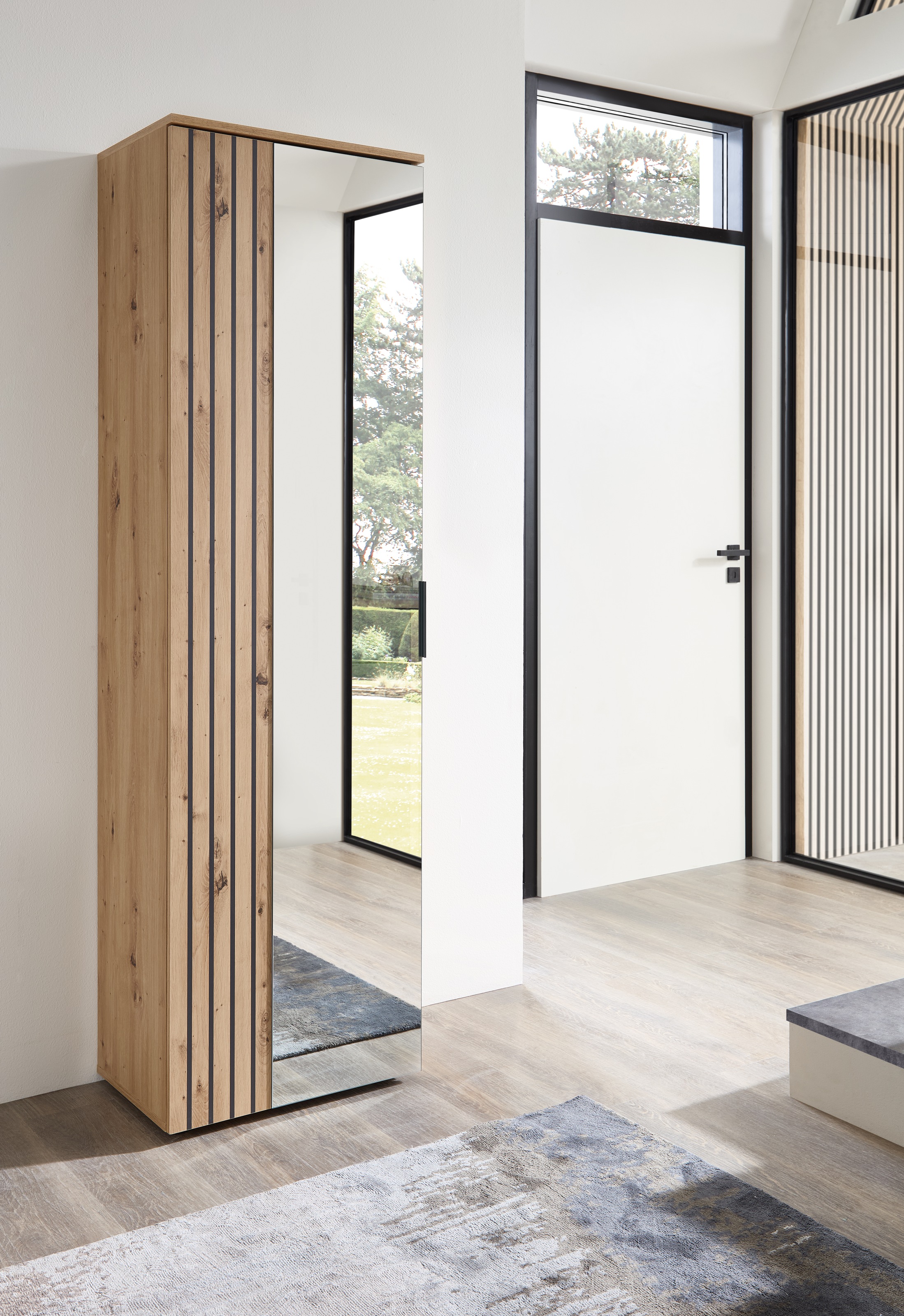 HBZ Garderobenschrank »Volano in Eiche Artisan Dekor, BxHxT 57x195x38cm« 1 günstig online kaufen