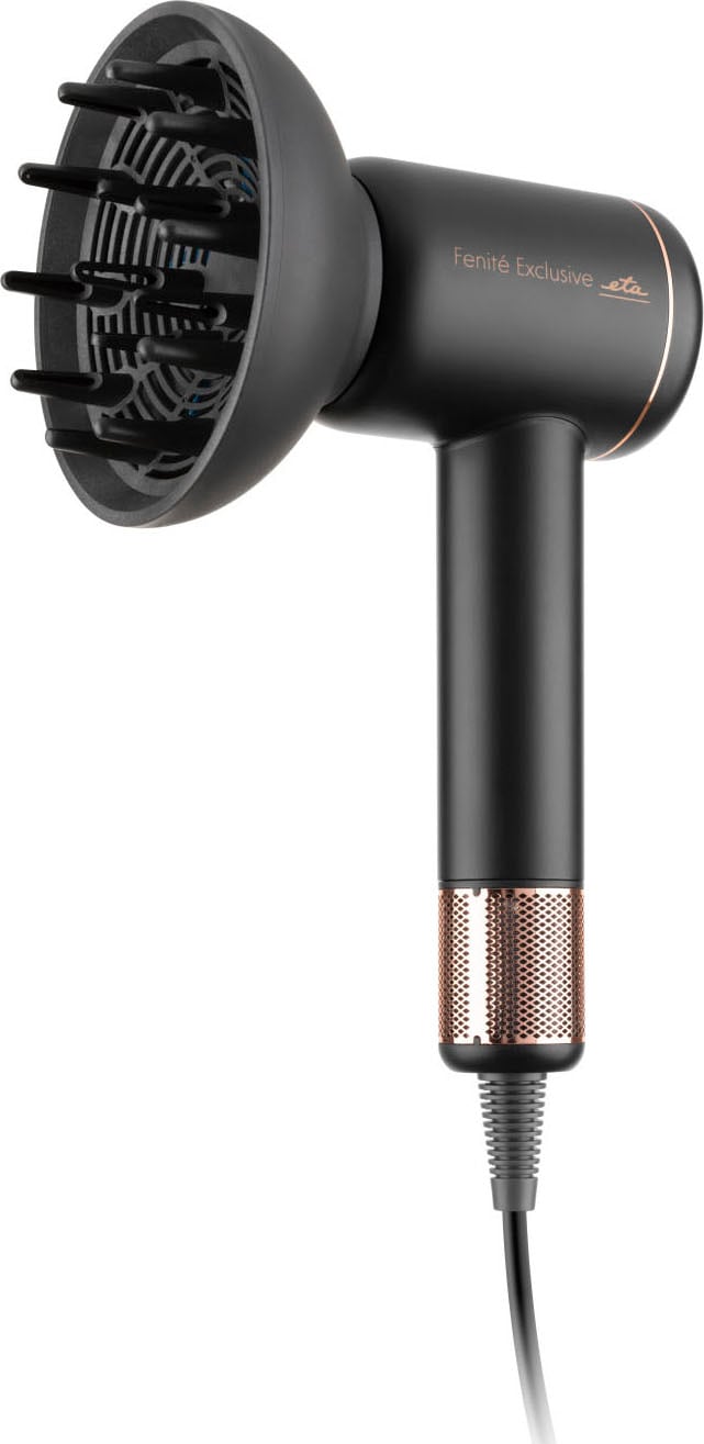 eta Ionic-Haartrockner »Fenite Black Edition ETA932090010«, 1600 W, 2 Aufsätze, Verfügt über ein magnetisches Befestigungssystem