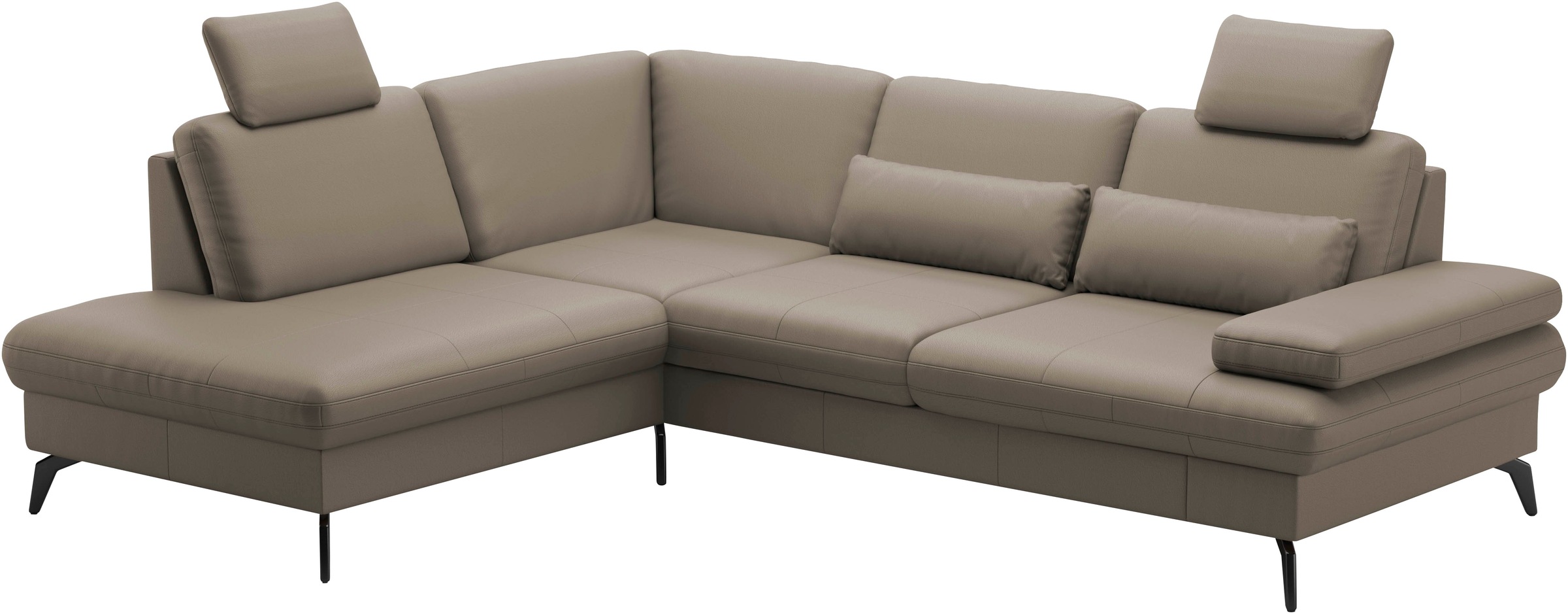sit&more Ecksofa »Morris L-Form, inkl. Sitztiefenverstellung«, wahlweise mit Armteilverstellung, Bettfunktion & Bettkasten