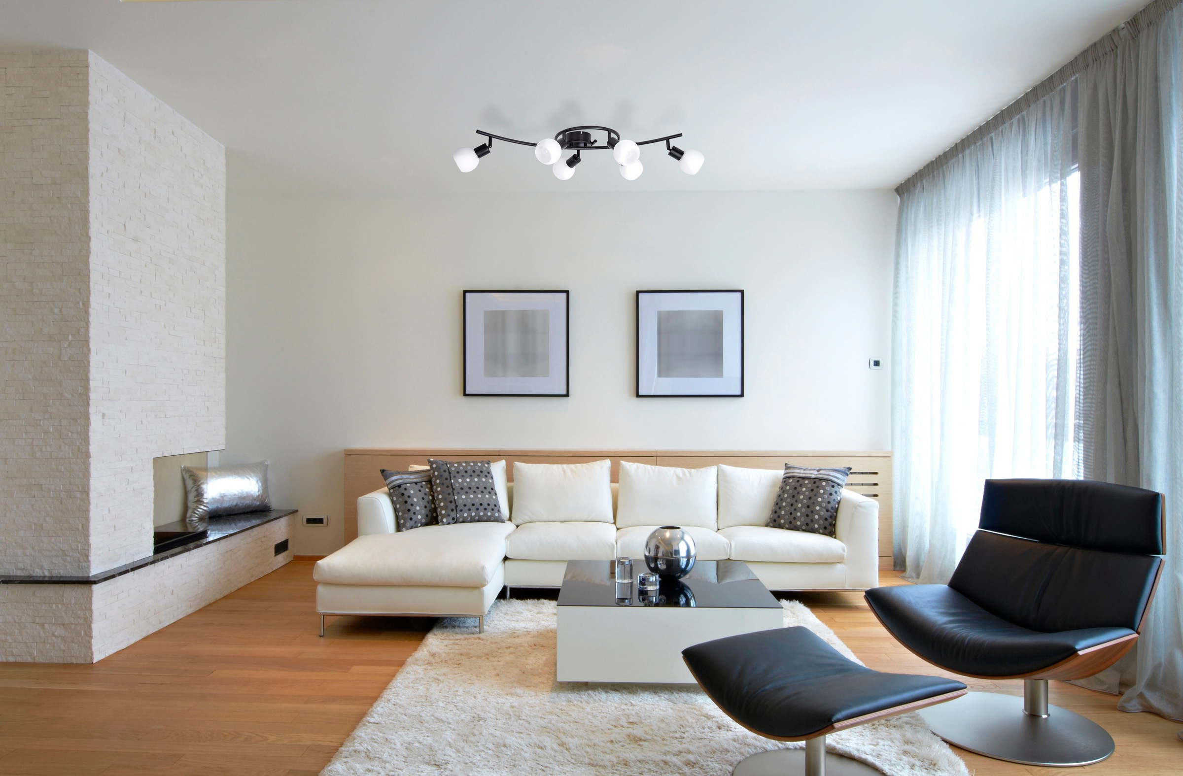 NOWA Deckenleuchte »LOXY«, 6 Spots dreh-/schwenkbar, inkl. LED Leuchtmittel günstig online kaufen