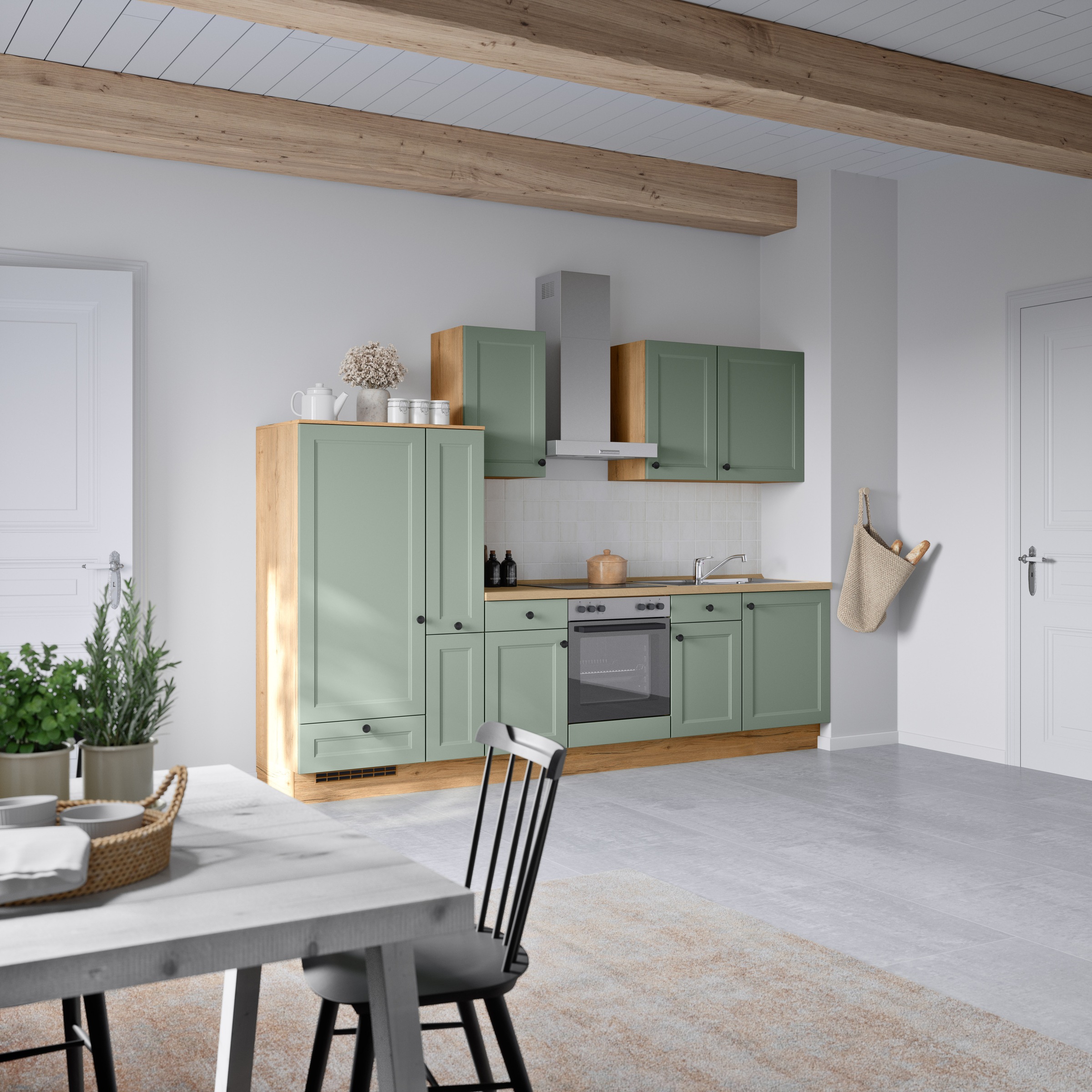 nobilia® Küchenzeile »"Cascada I"«, vormontiert, Ausrichtung wählbar, Breite 300 cm, wahlw. mit E-Geräten