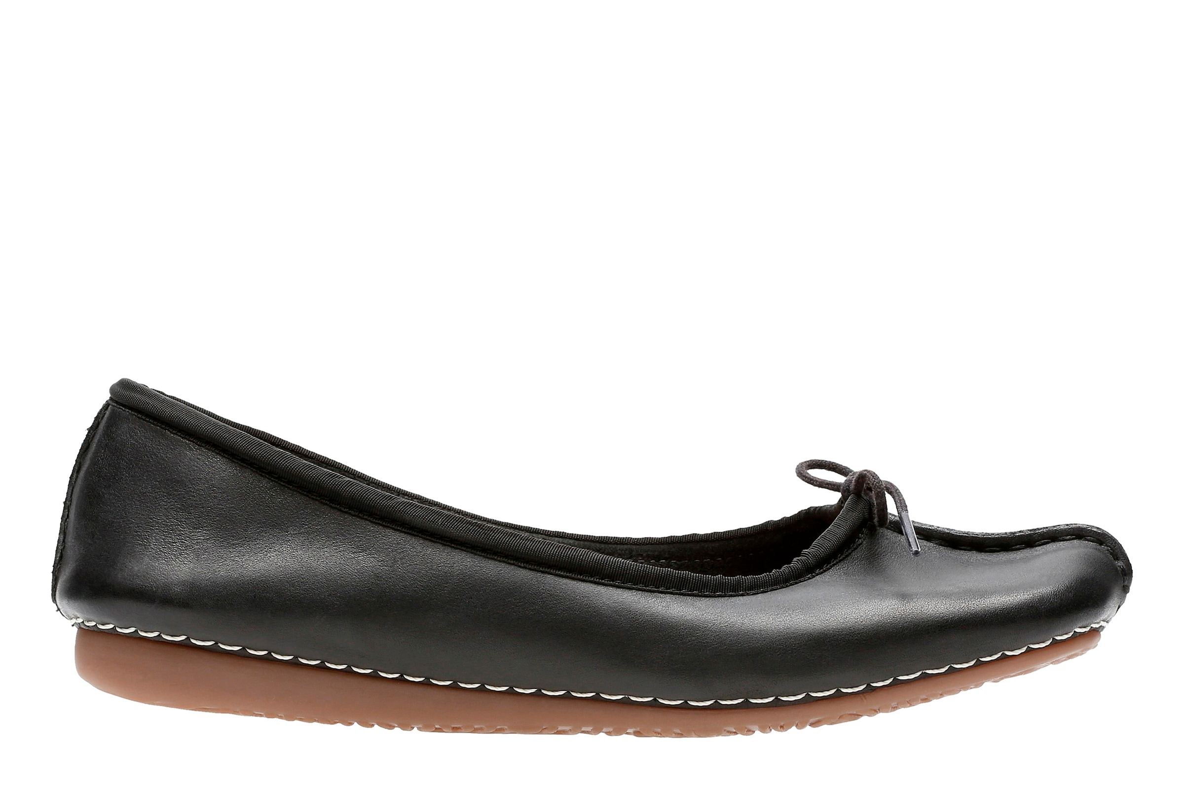 Clarks Ballerina »Freckle Ice«, Slipper, Flats, Flats, Slipper mit Schleifchen