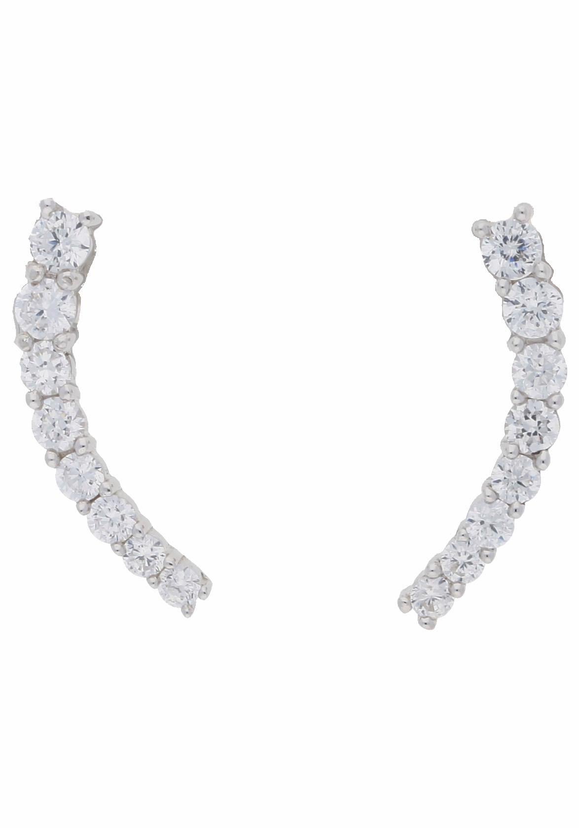 Firetti Paar Ohrstecker »Schmuck Geschenk Silber 925 Ohrschmuck Ear Climber«, mit Zirkonia (synth.)