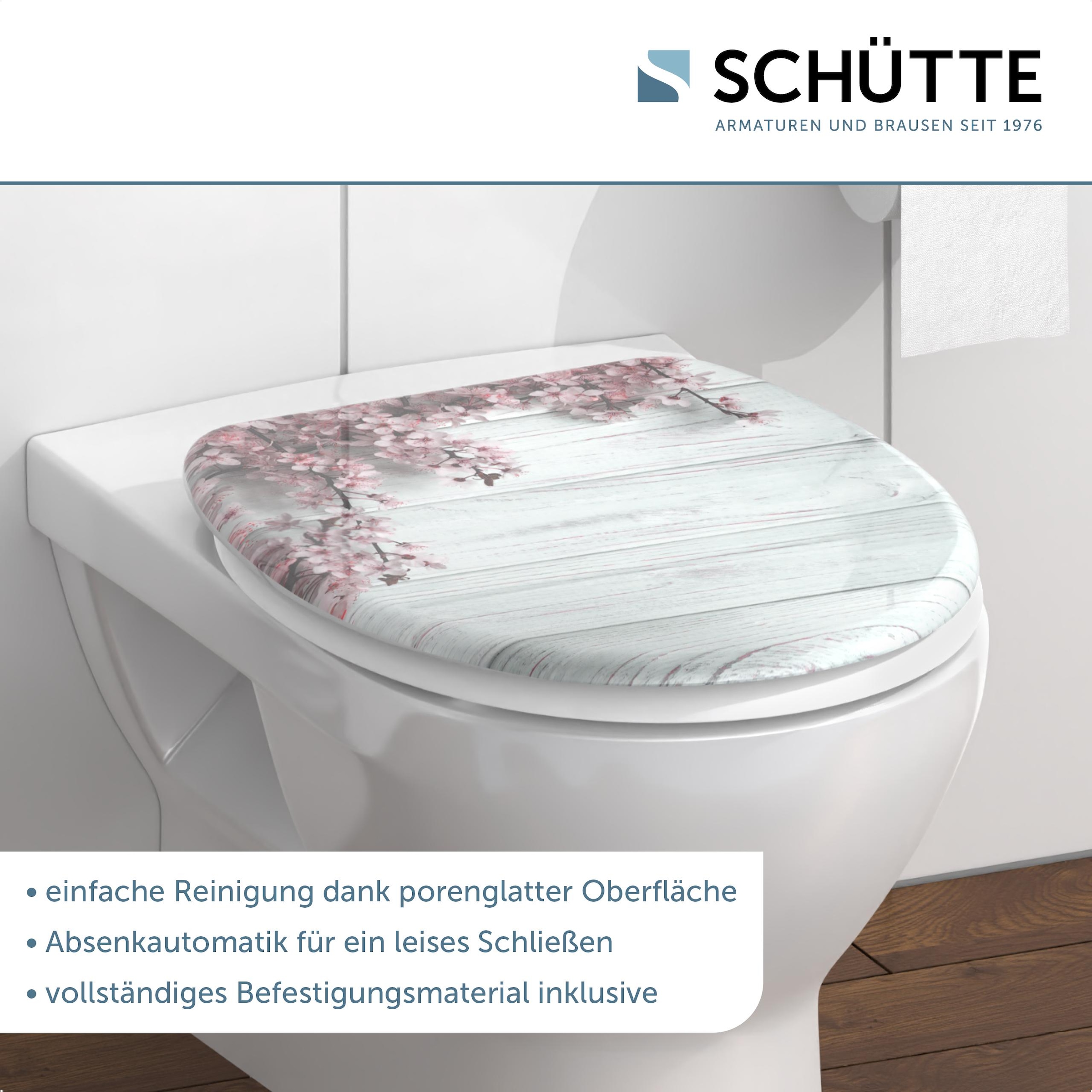 Schütte WC-Sitz »Flowers&Wood«, Duroplast, Absenkautomatik, Motivdruck