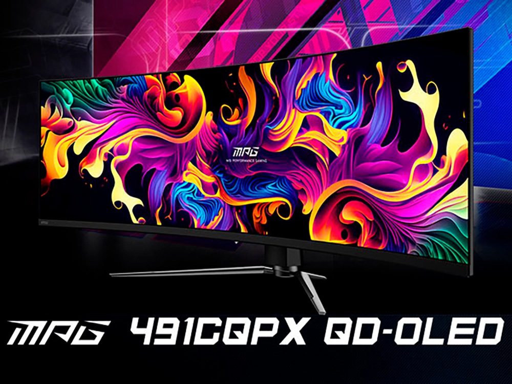 MSI Curved-Gaming-Monitor »MPG 491CQPX QD-OLED«, 125 cm/49 Zoll, 5120 x 1440 px, DQHD, 0,03 ms Reaktionszeit, 240 Hz