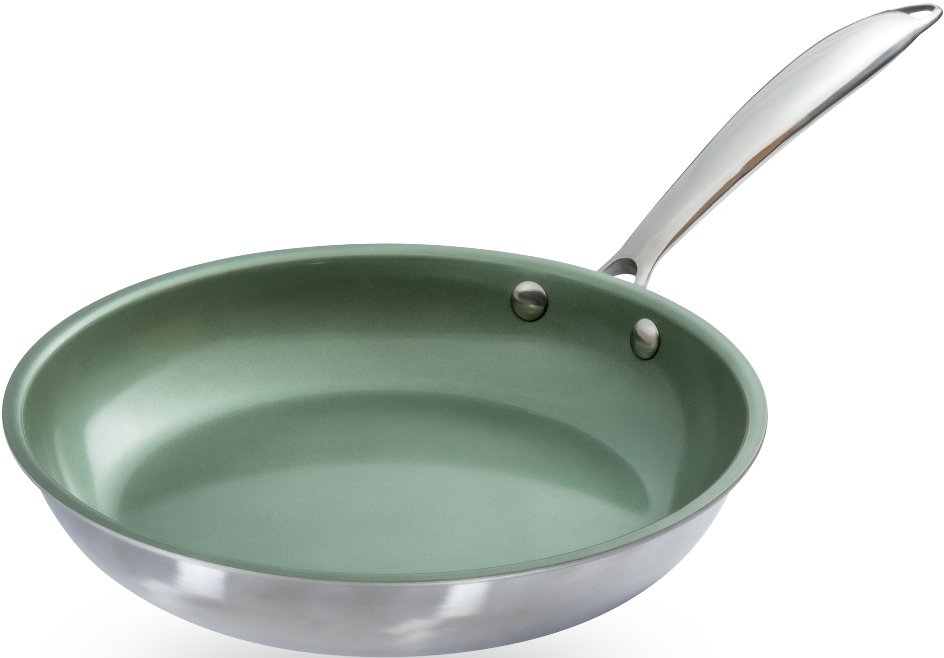 JUST VEGAN Bratpfanne »CeraVegan« Edelstahl 18/8 1 Stk. tlg. Pflanzliche Ke günstig online kaufen